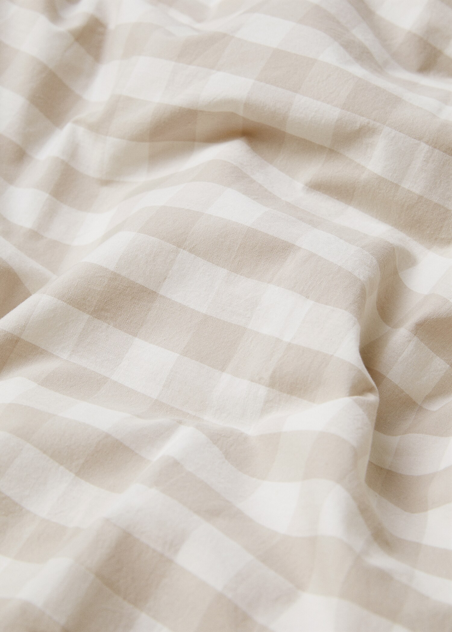 Check cotton duvet cover for king bed