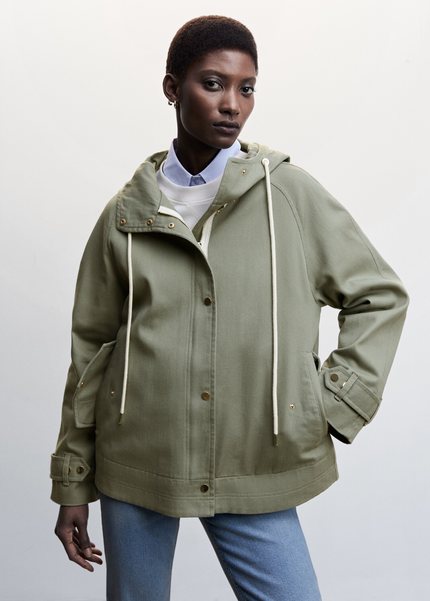 Hooded cotton parka