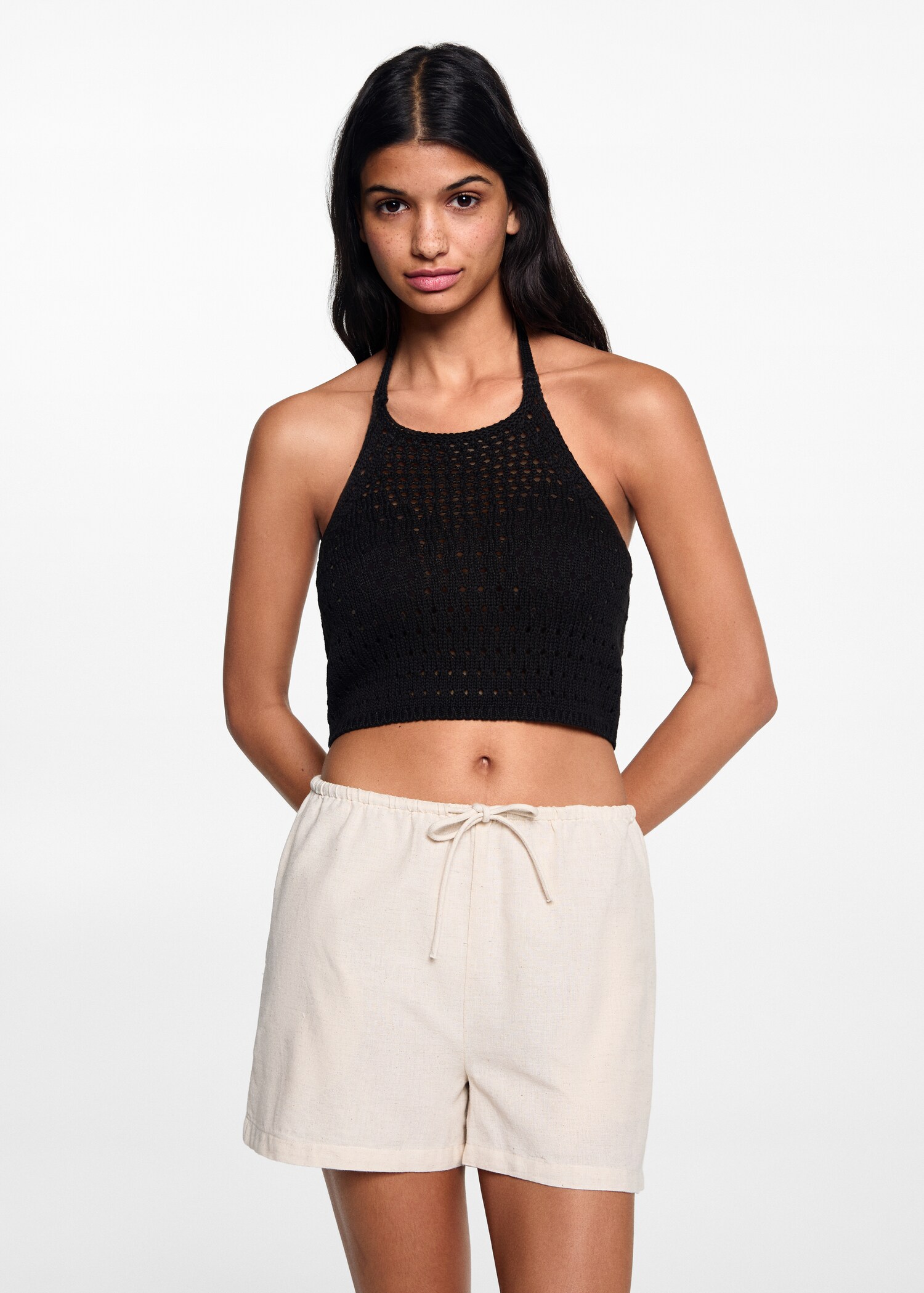 Halter neck crochet top