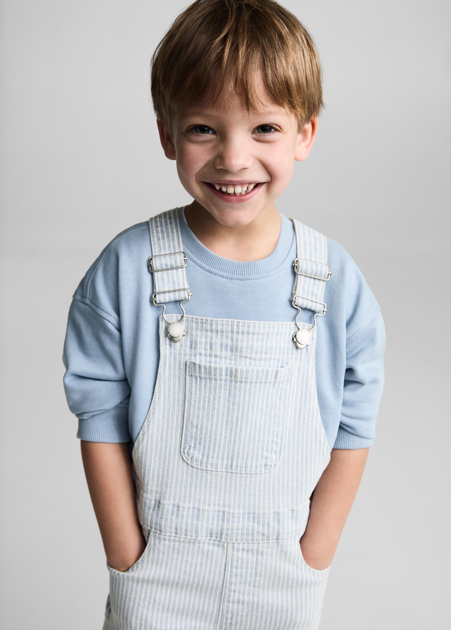 Denim dungarees stripes
