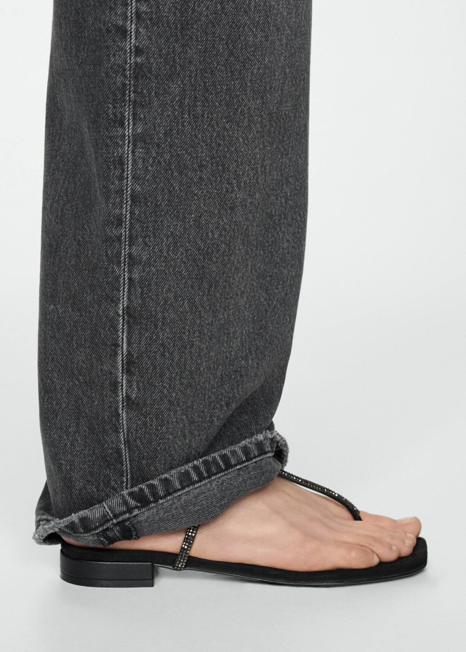 Strap rhinestone sandals
