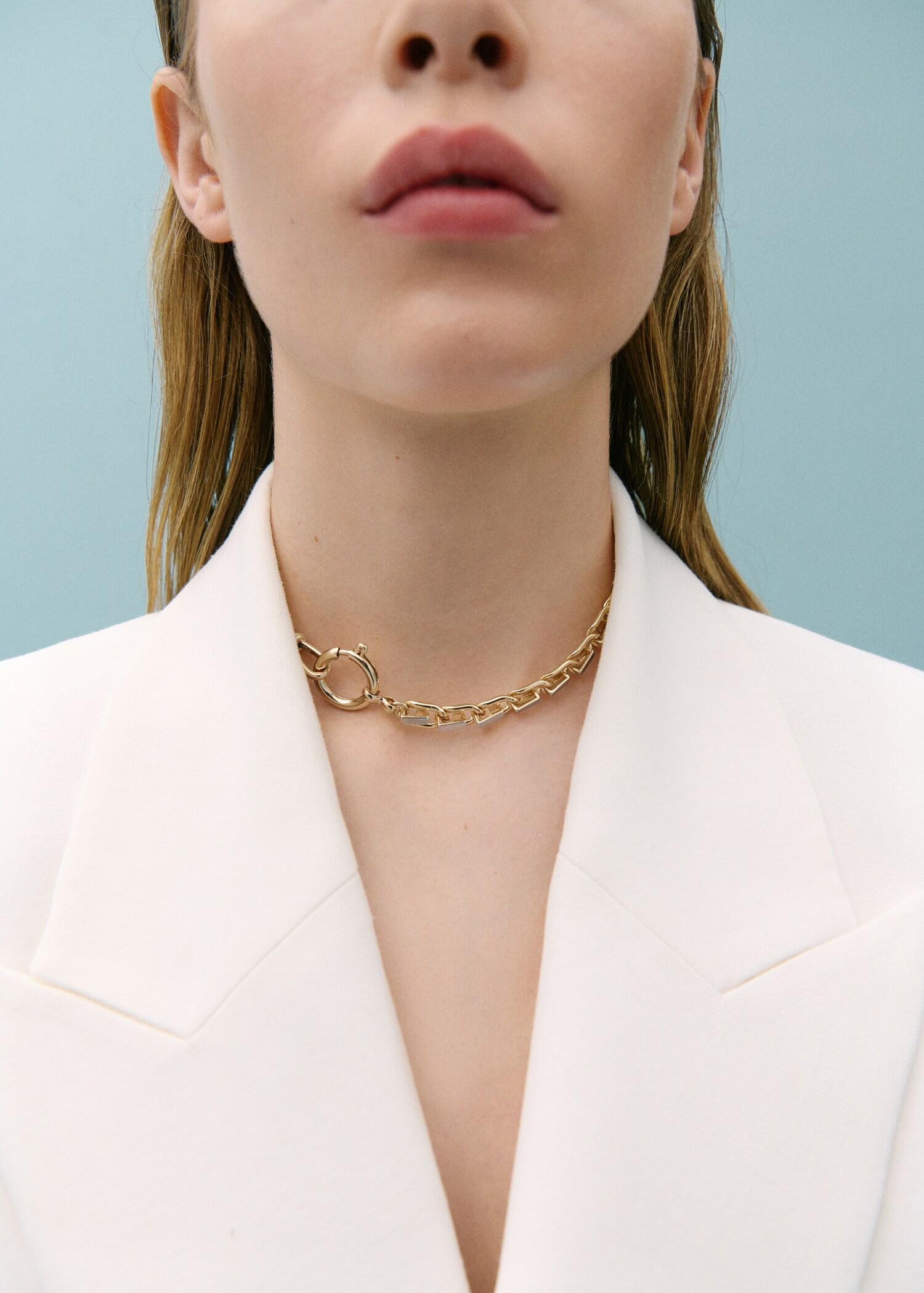 Combined-link chain necklace