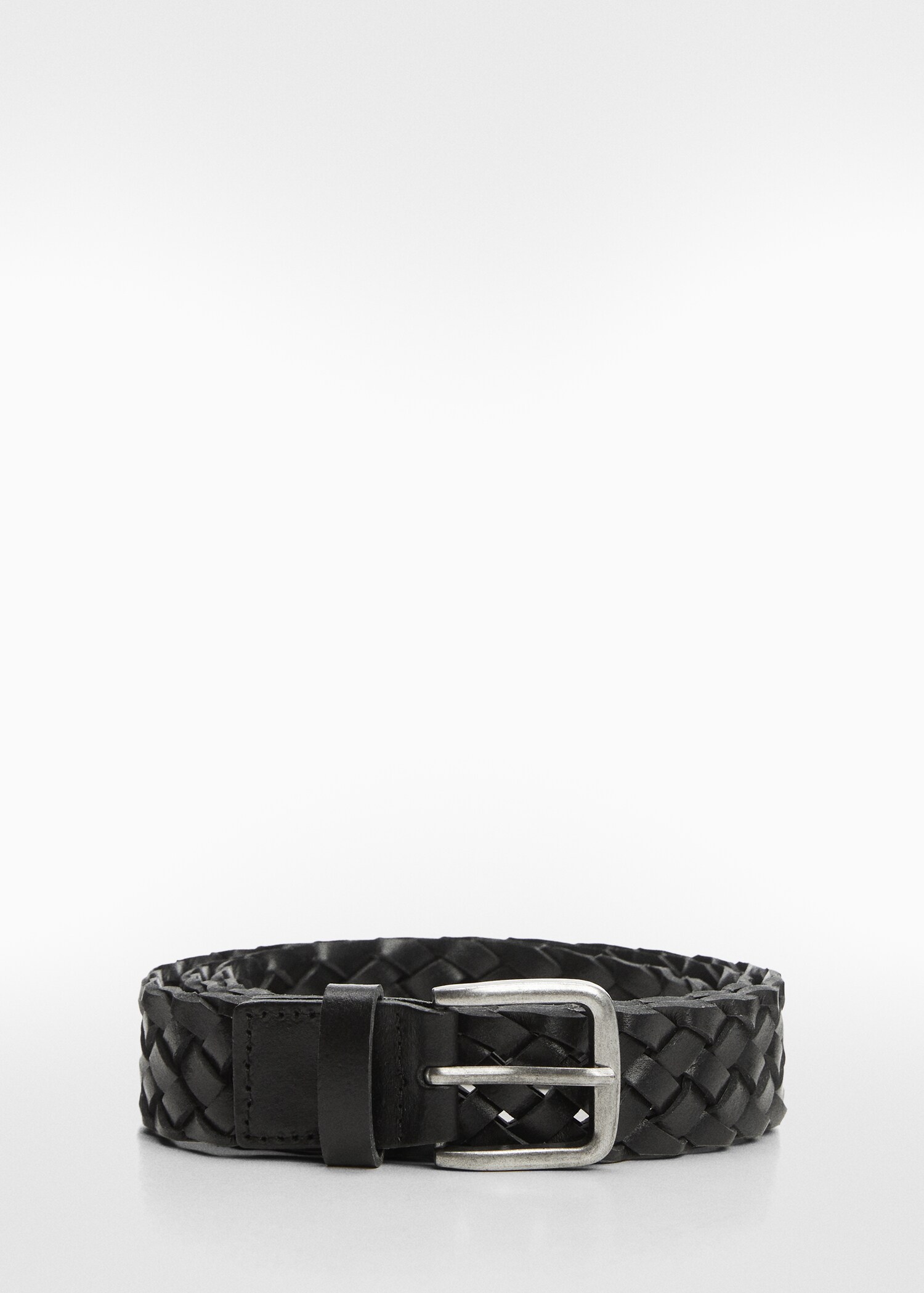Braided leather belt