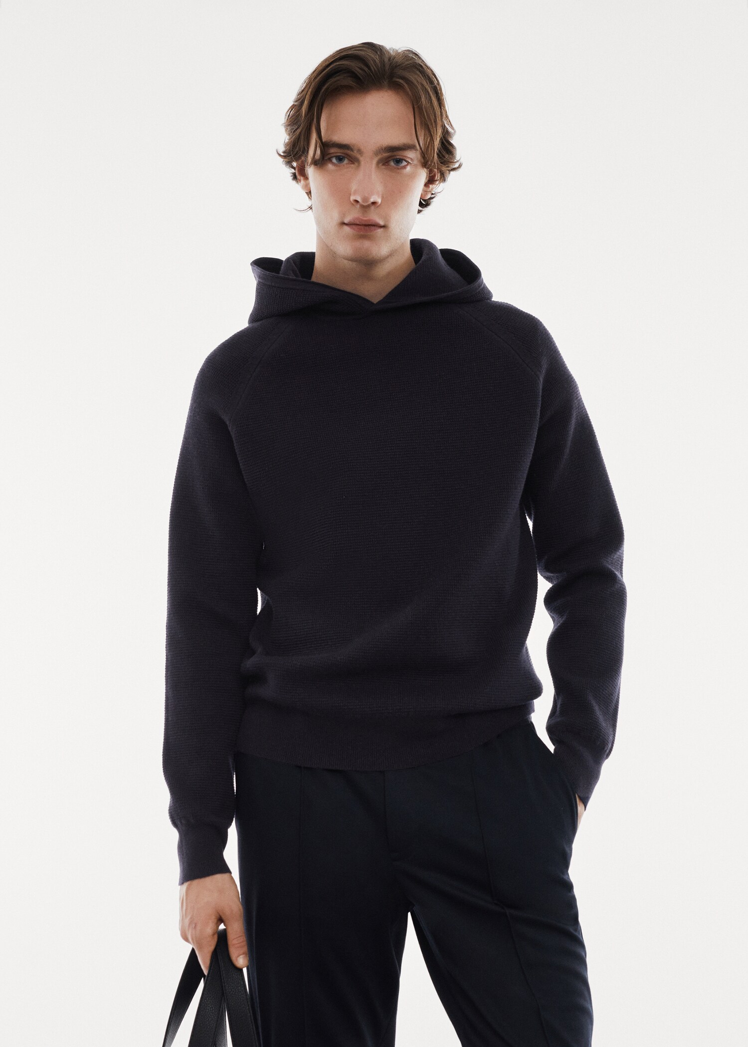 Stretch knitted sweatshirt