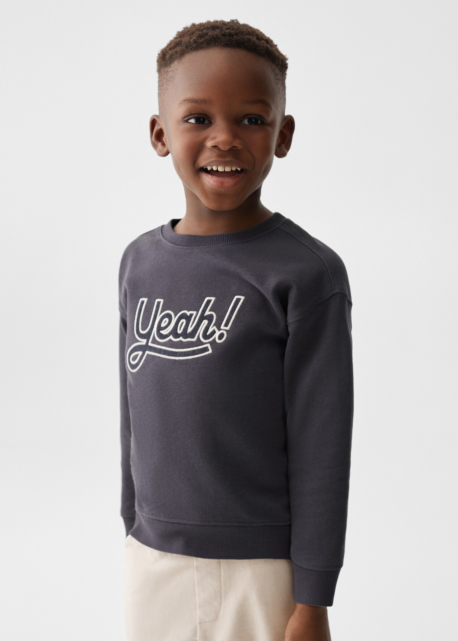 Embroidered message sweatshirt