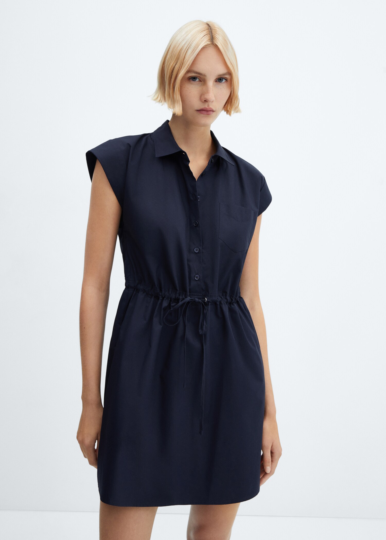 Bow shirt dress