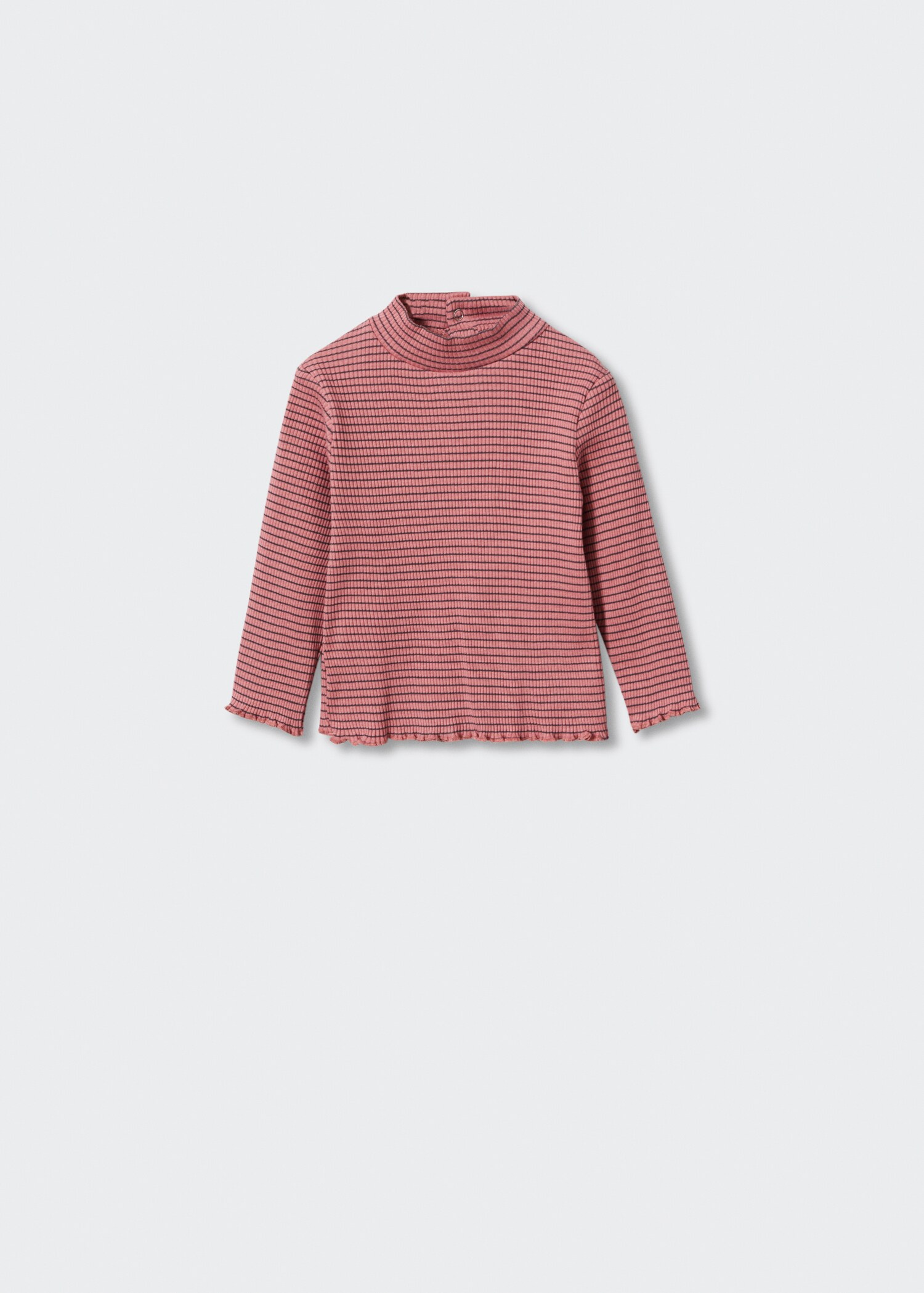 Striped turtleneck T-shirt