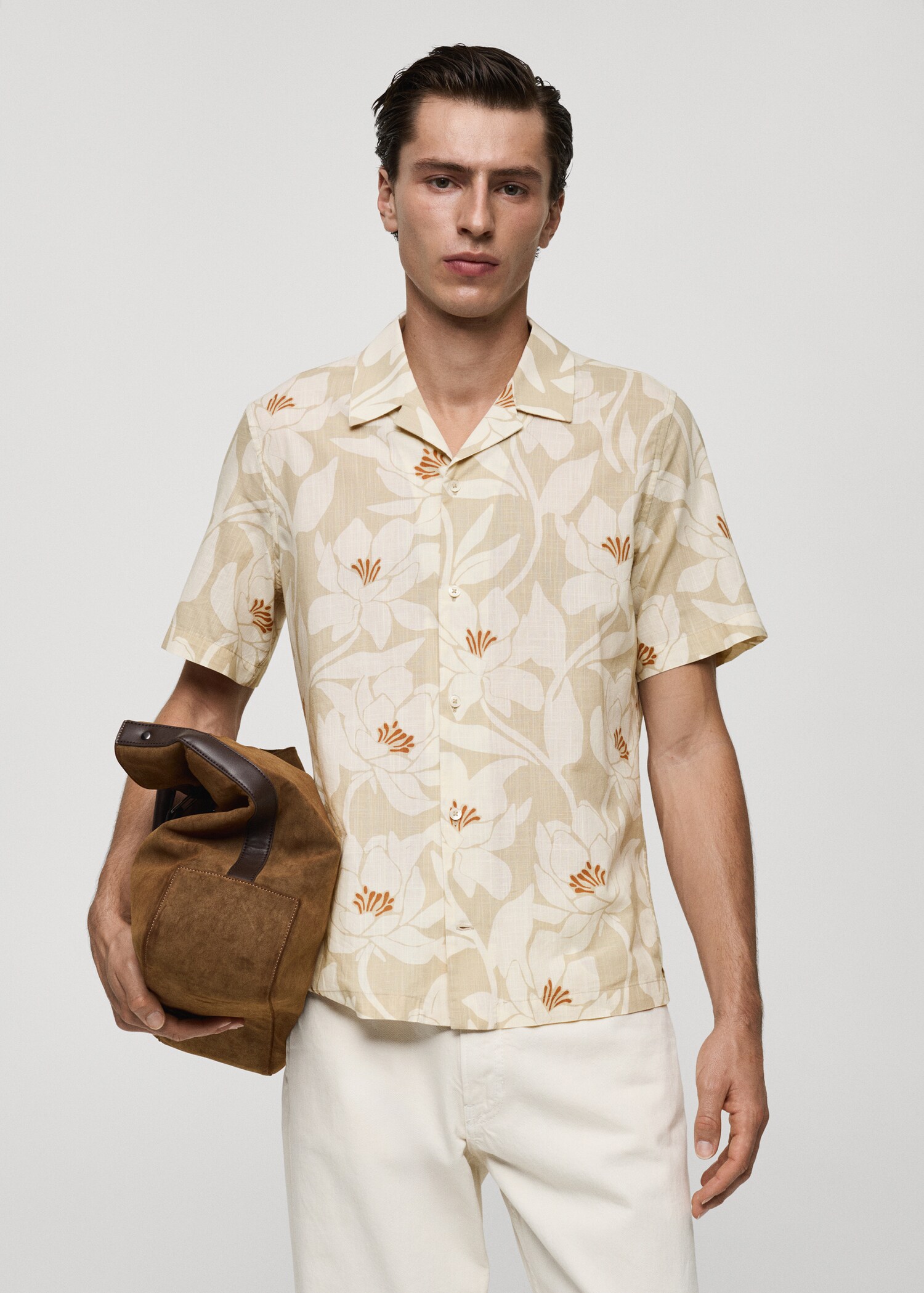 100% cotton Hawaiian-print shirt