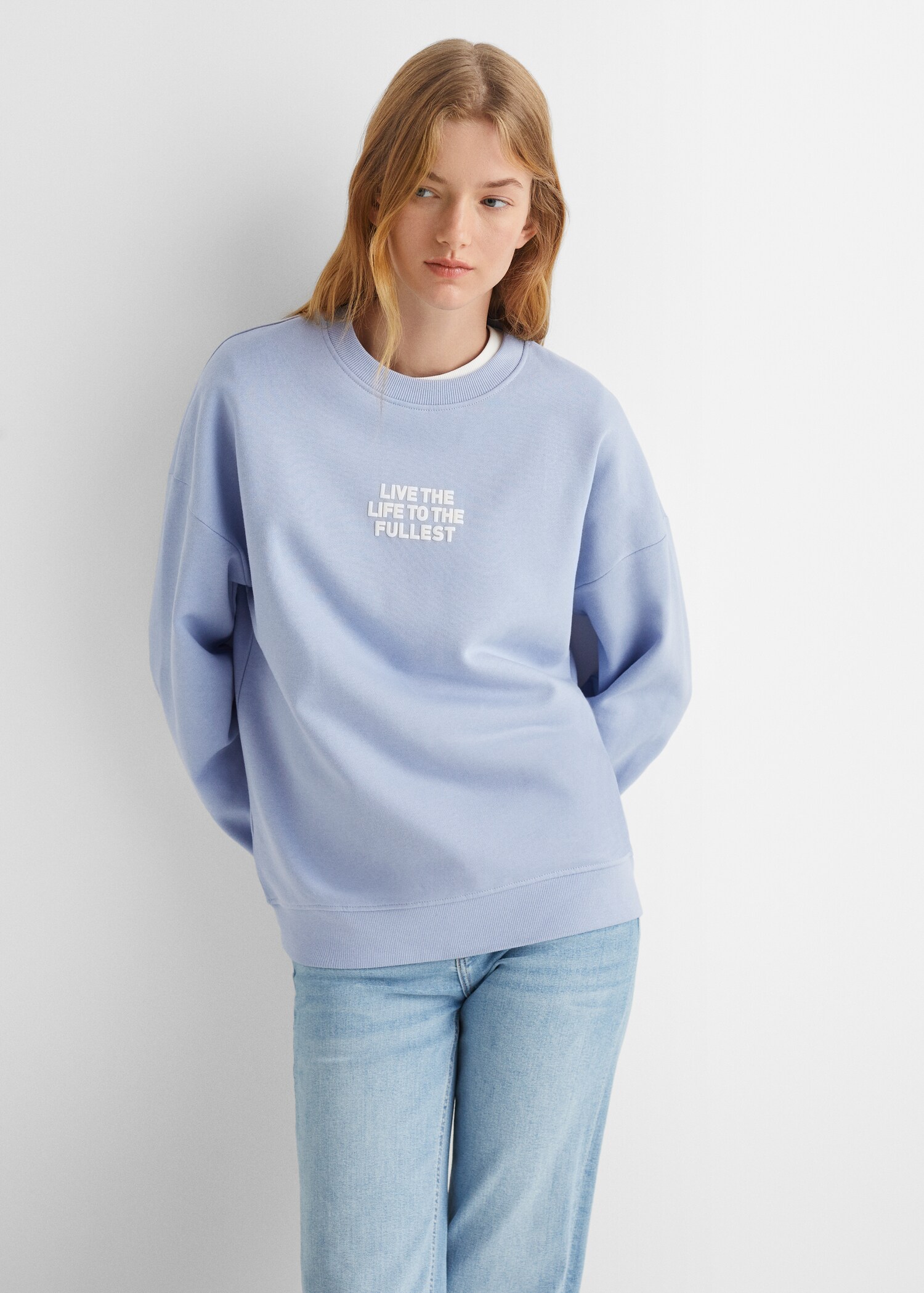Printed message sweatshirt