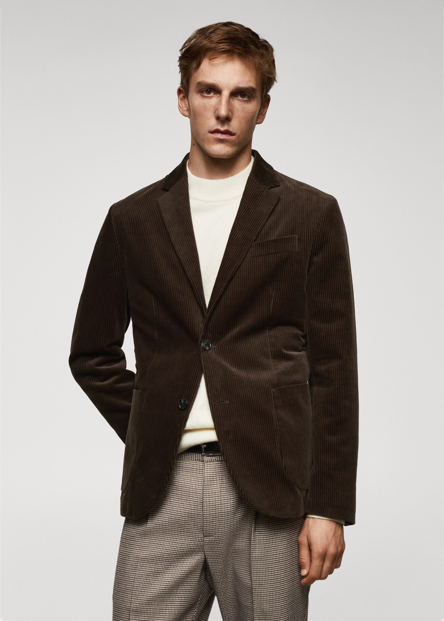 Slim fit corduroy blazer
