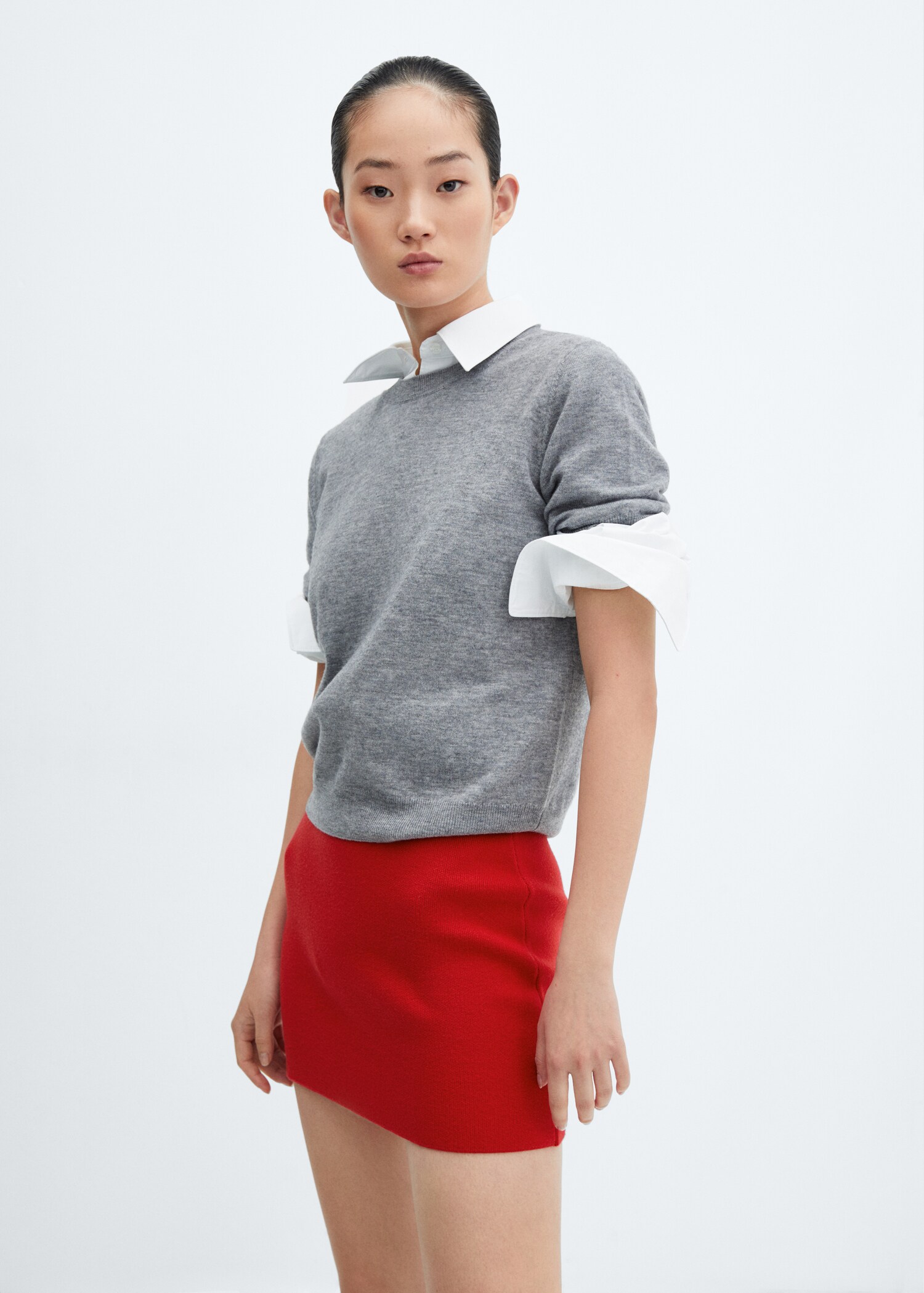 Knitted miniskirt