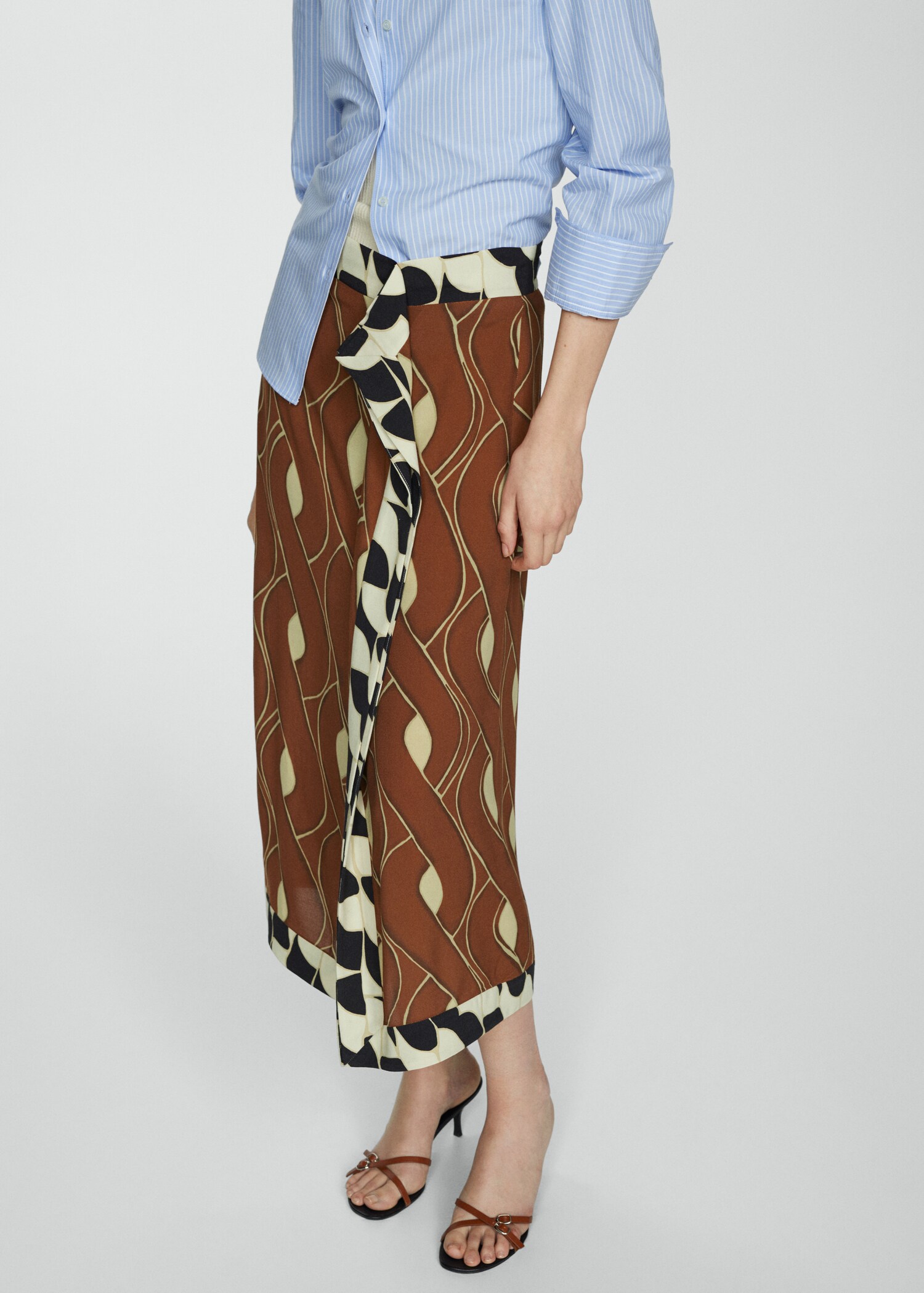 Ruffle printed skirt
