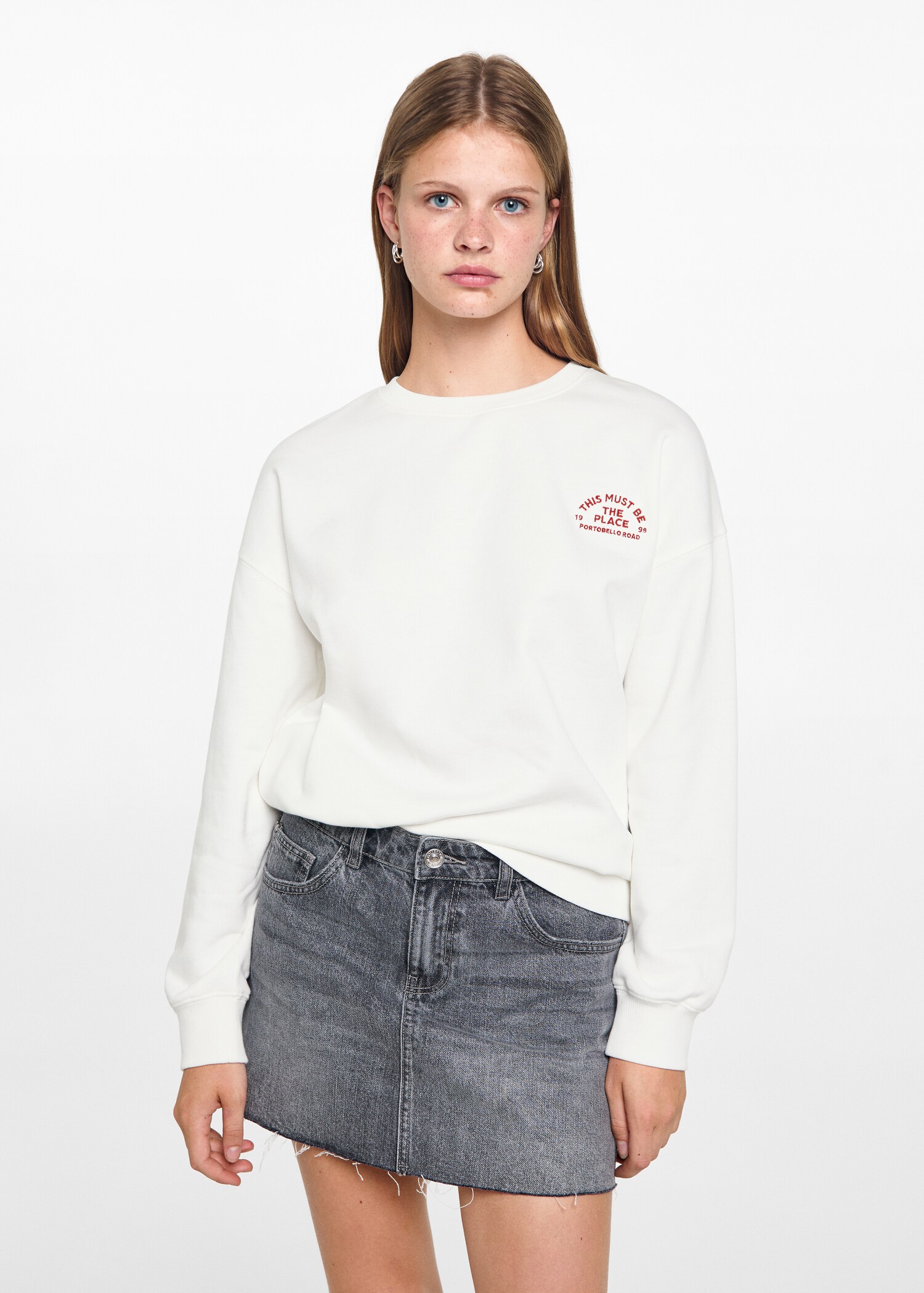 Printed cotton sweatshirt