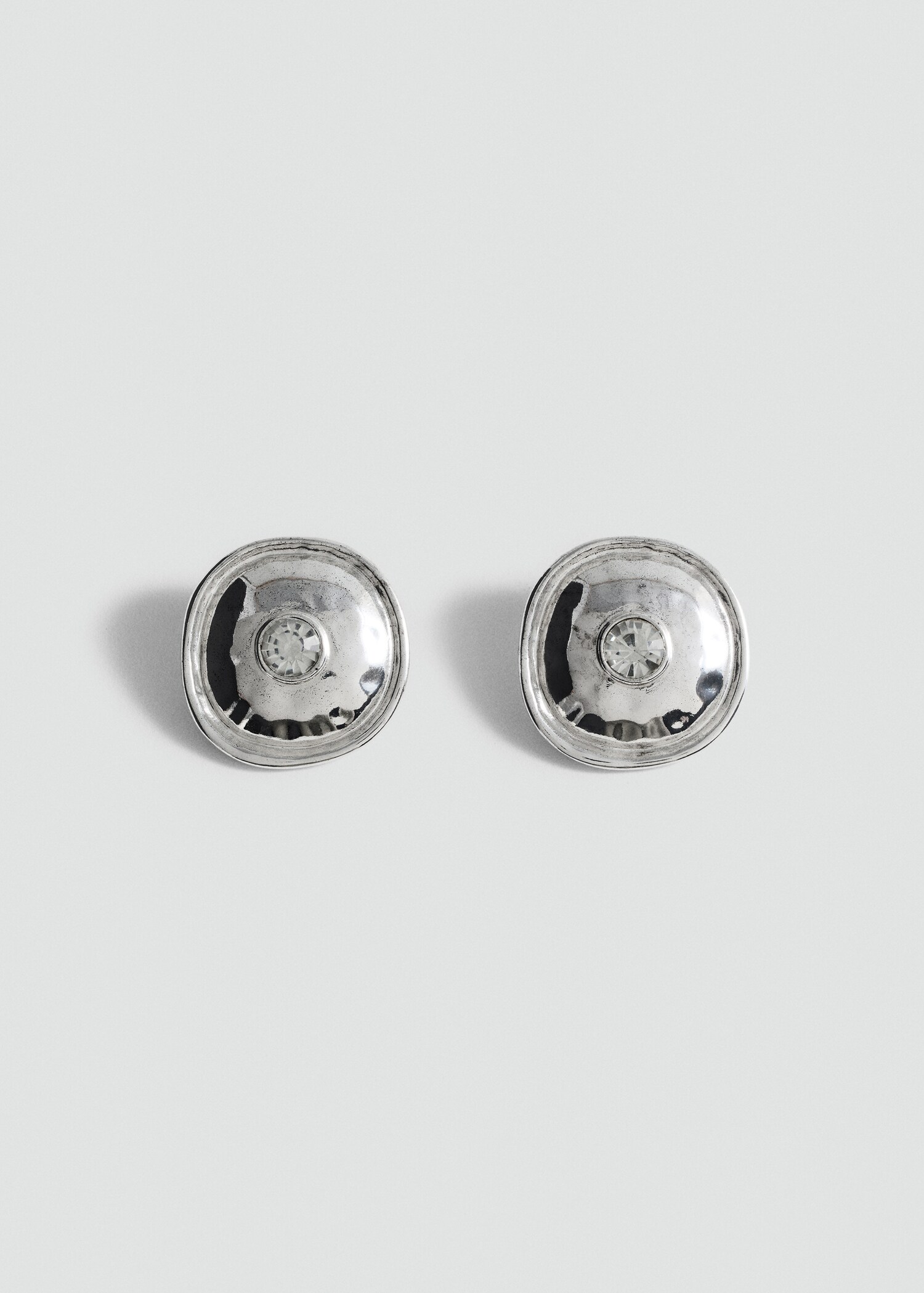 Coin crystal earrings