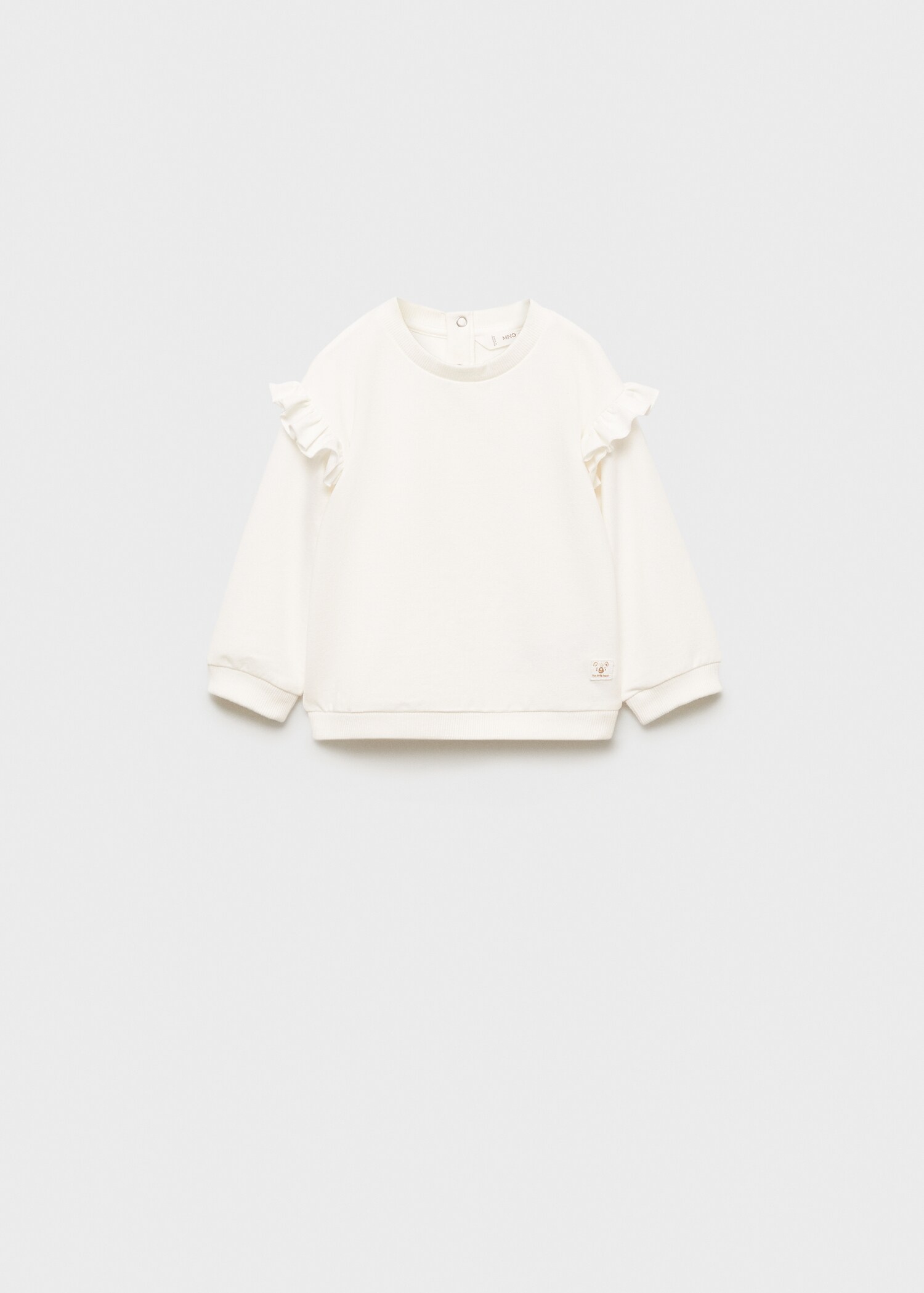 Ruffled cotton sweatshirt