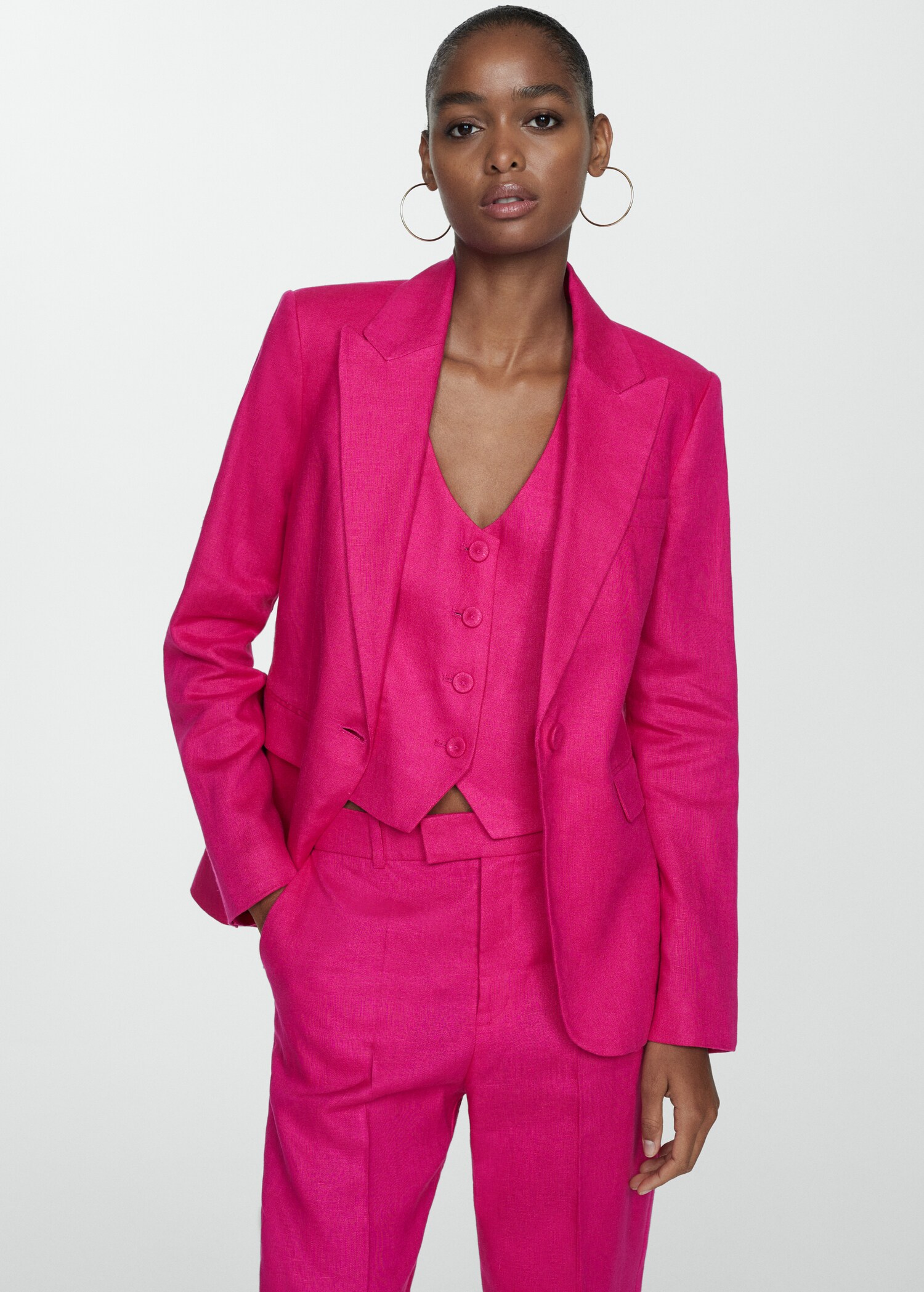 Linen suit waistcoat