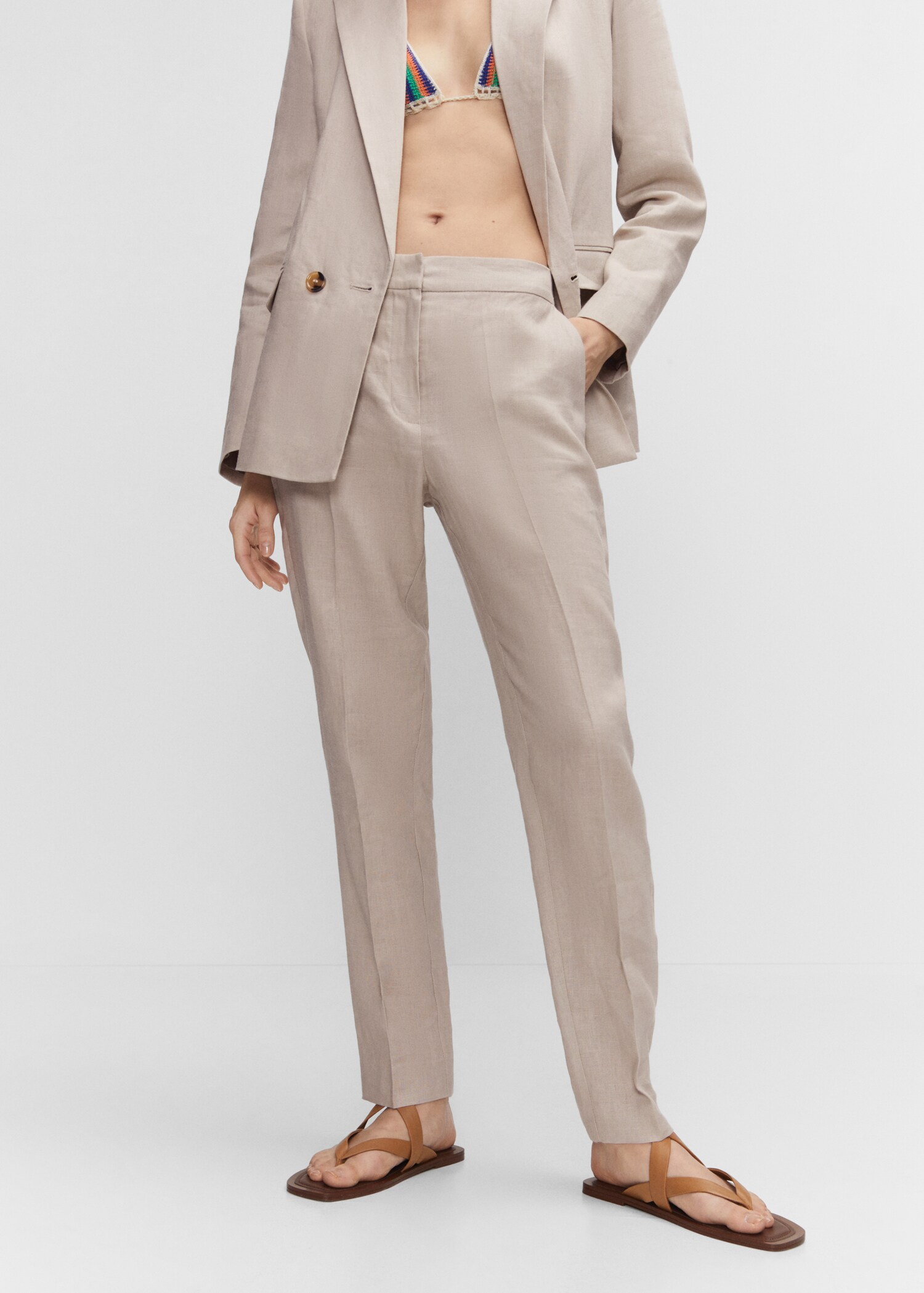 100% linen pants