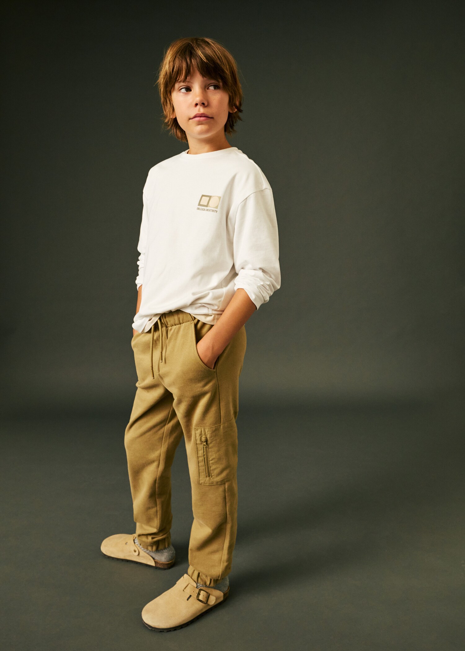 Cotton jogger-style trousers