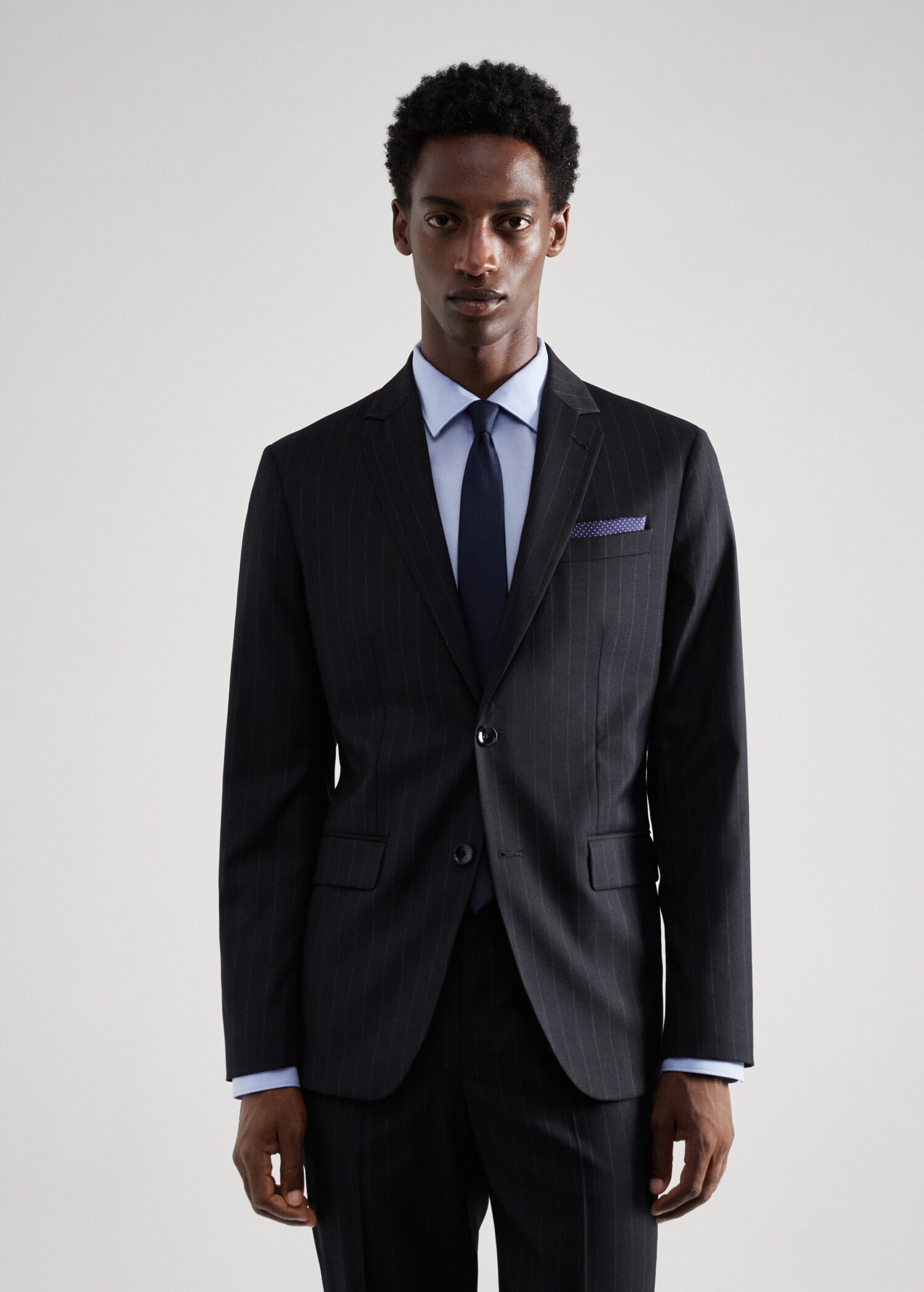 Stretch-fabric slim-fit suit blazer