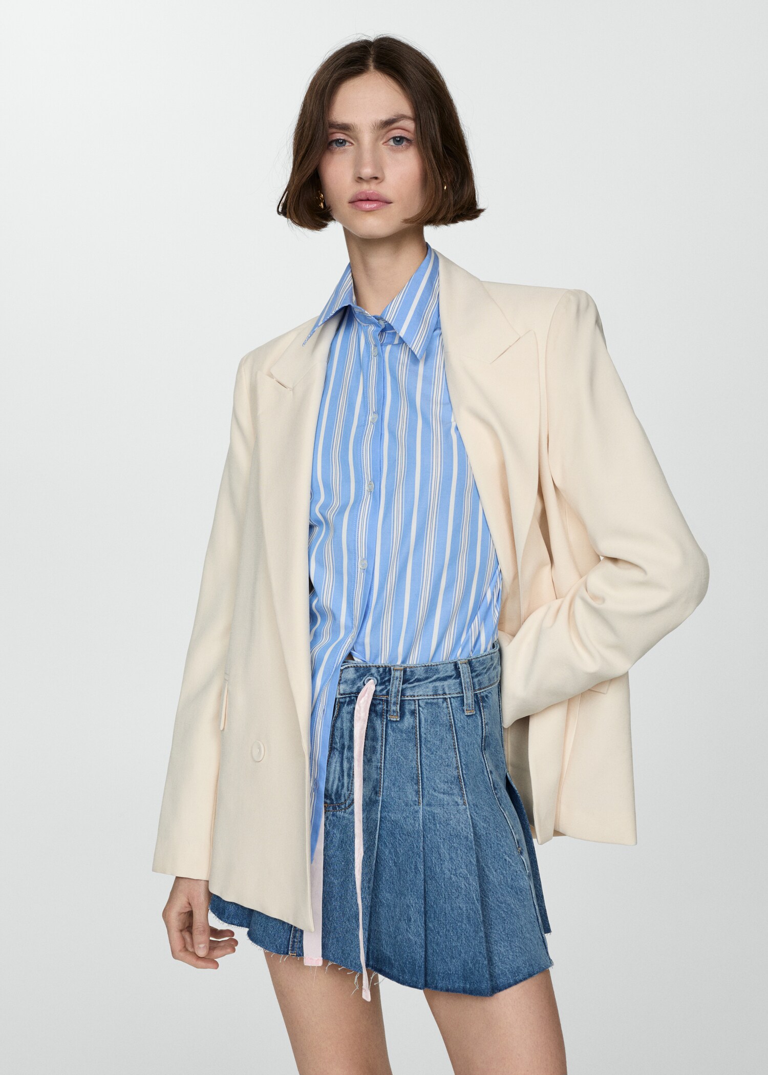 Denim mini-skirt