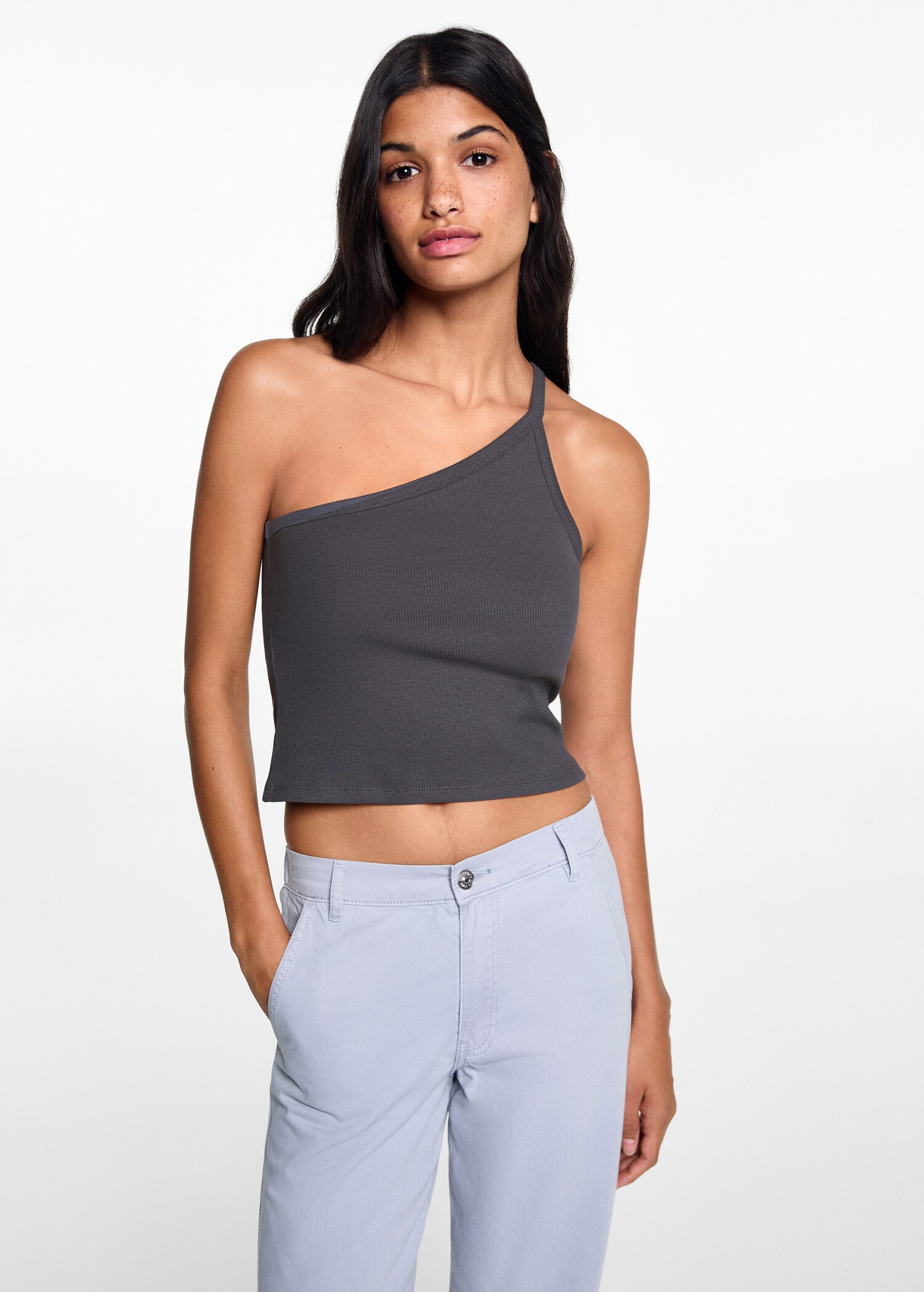 Asymmetrical crop top