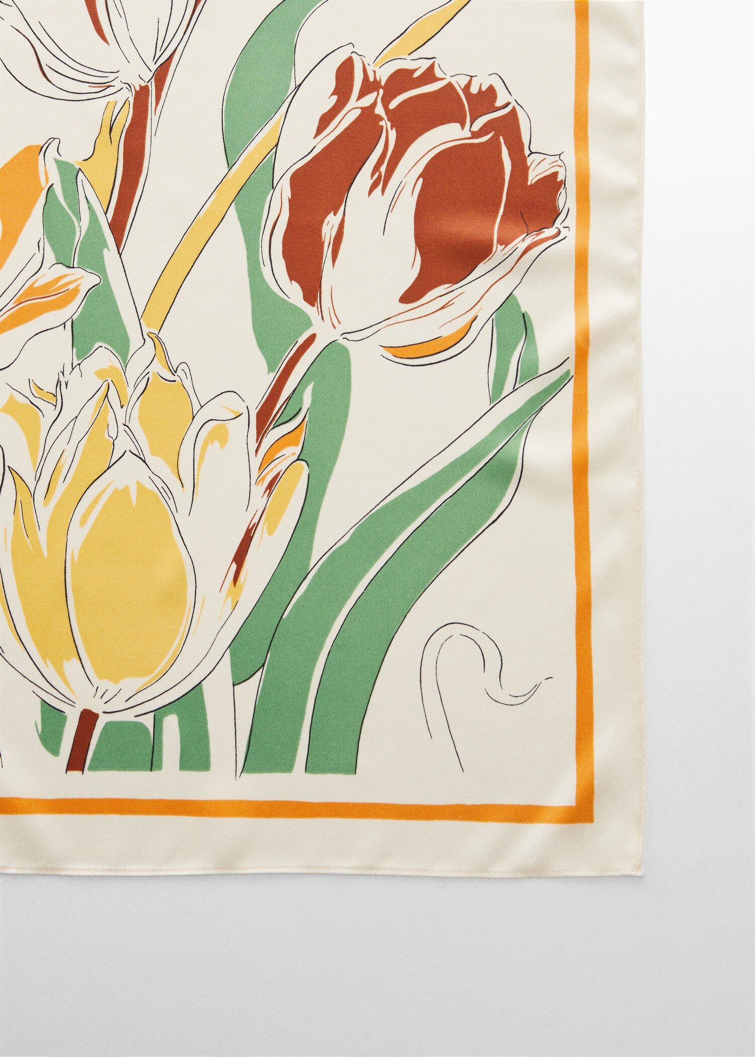 Floral-print scarf