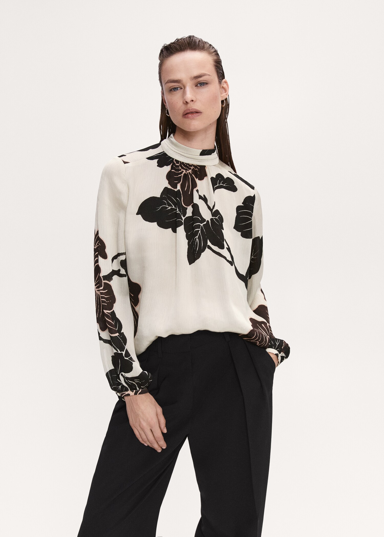 Printed chiffon blouse