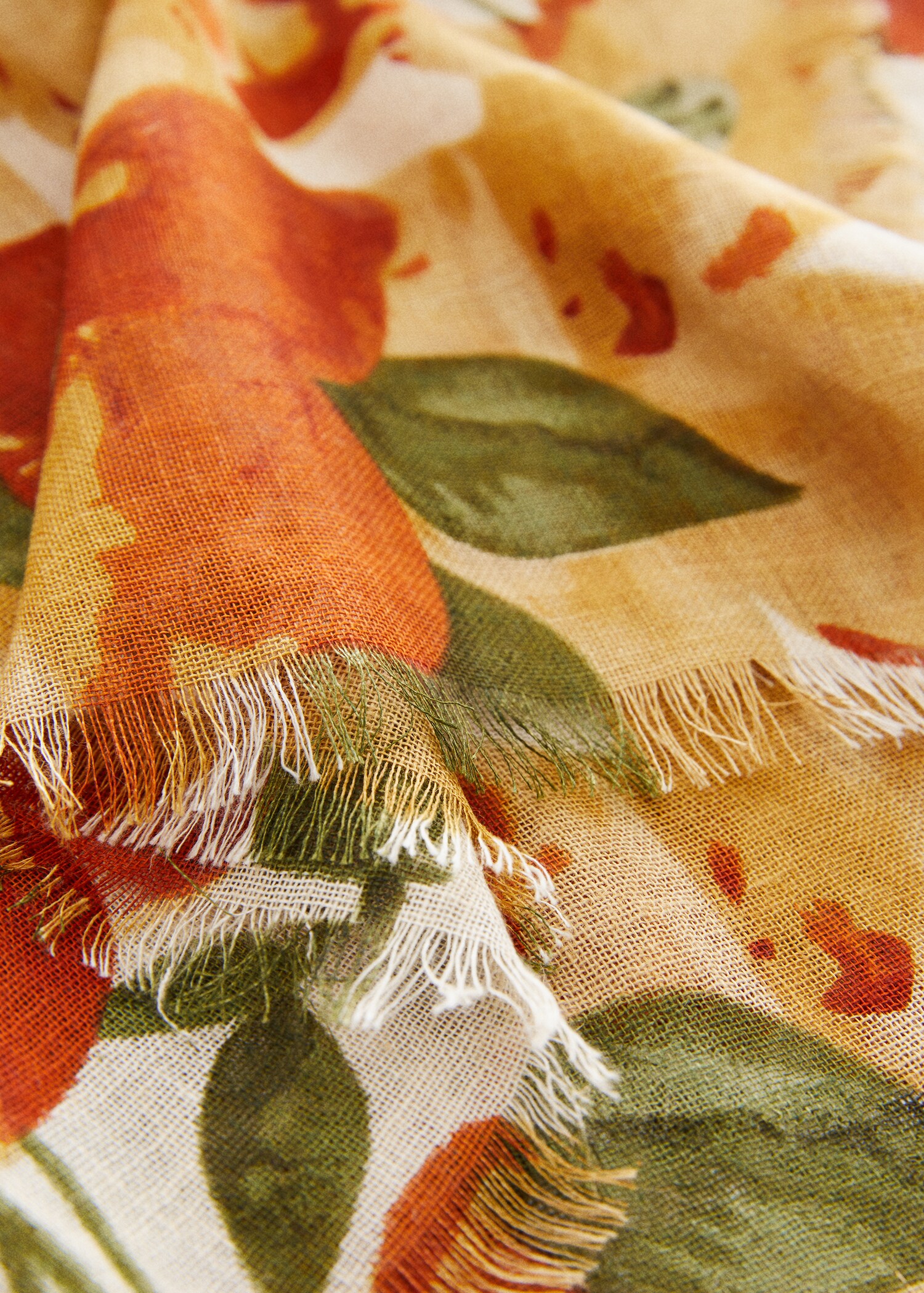 Floral print scarf