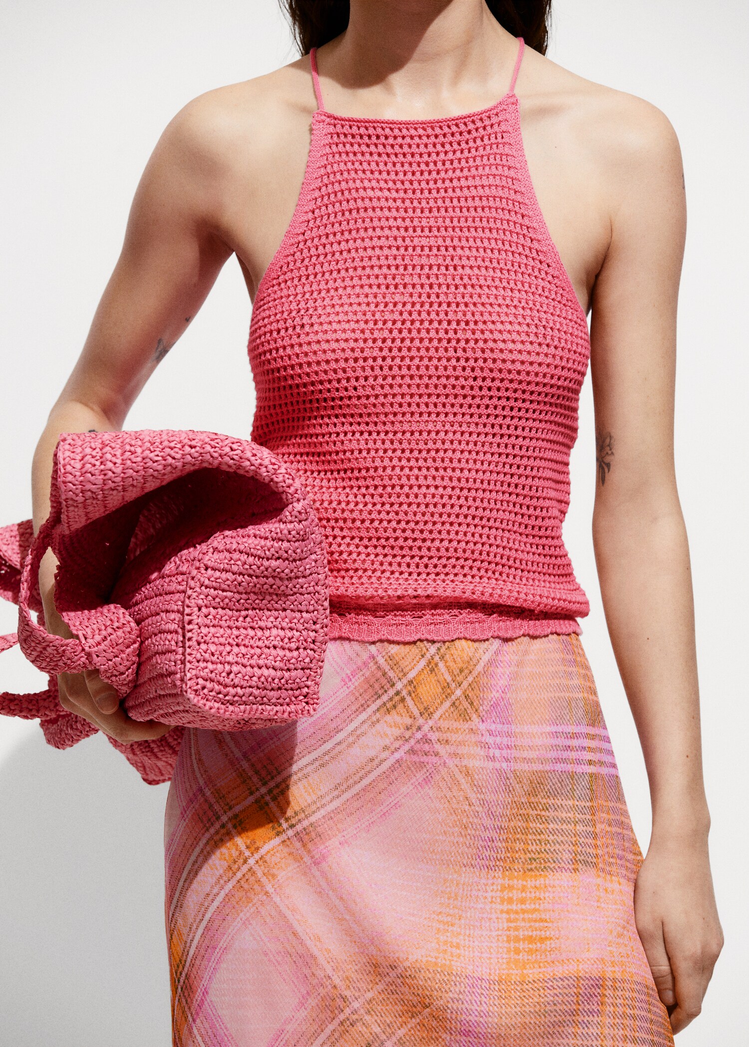 Crochet knitted top