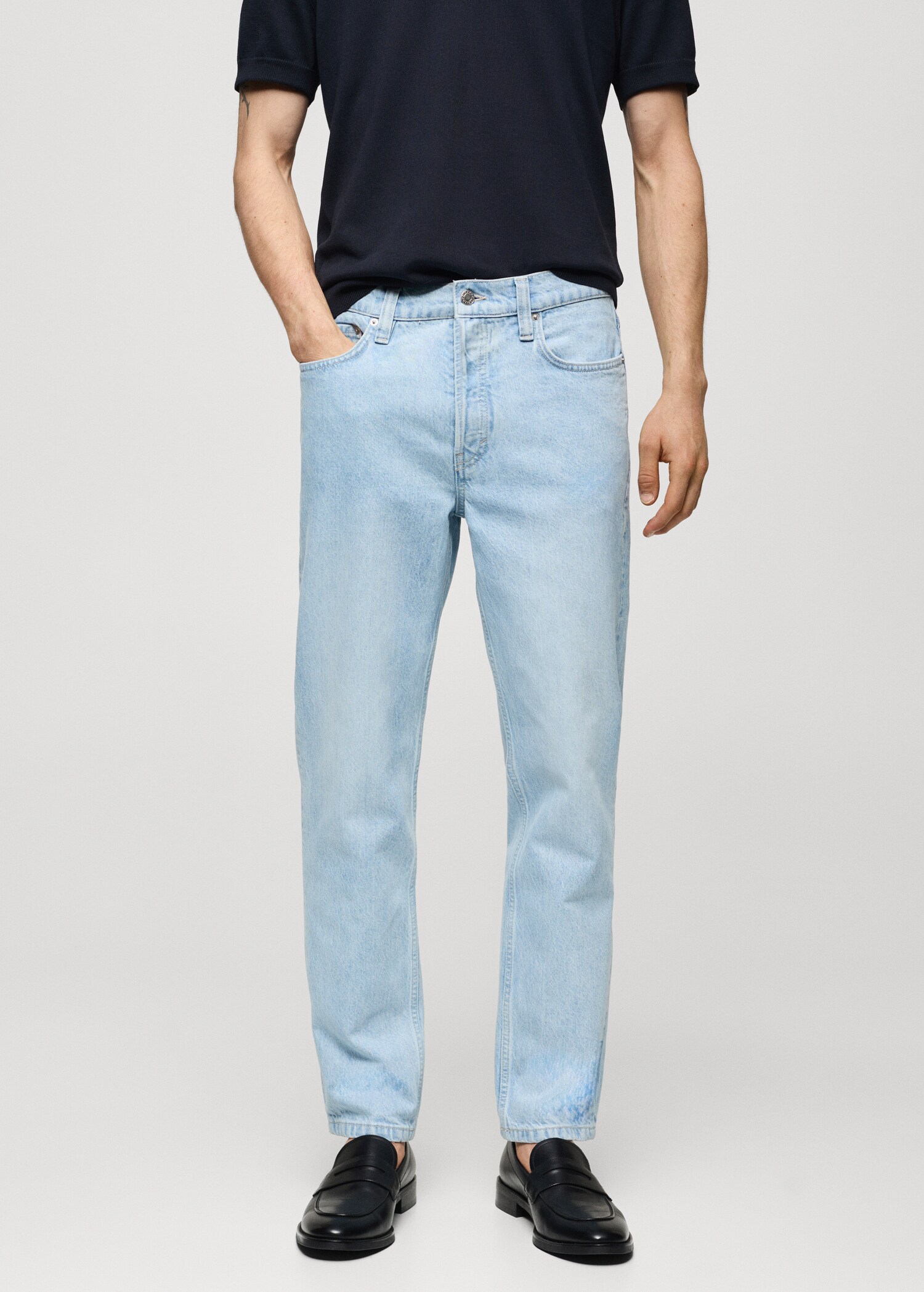 Regular-fit BERTOÂ® Tencelâ¢ cotton jeans