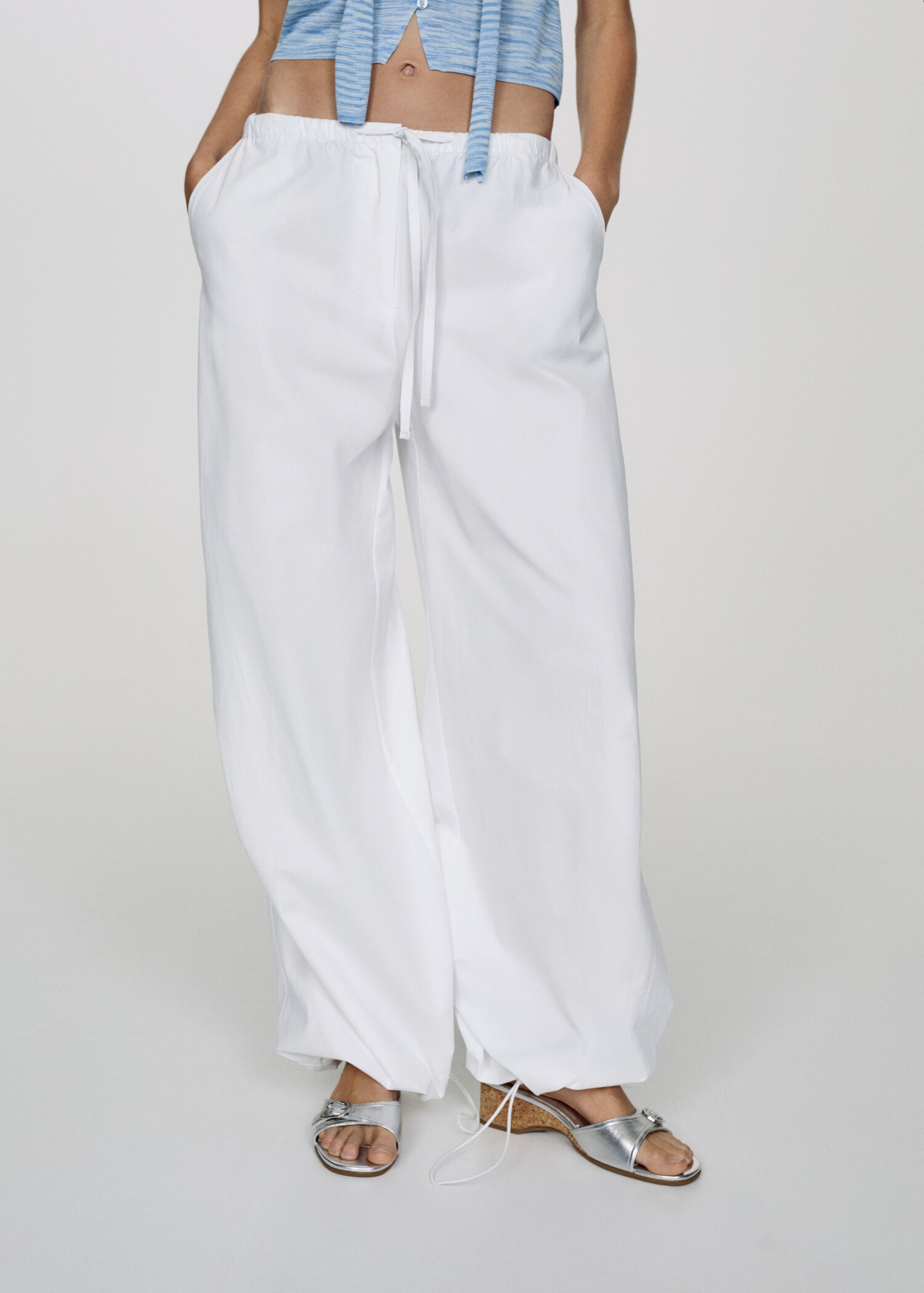 100% cotton parachute pants