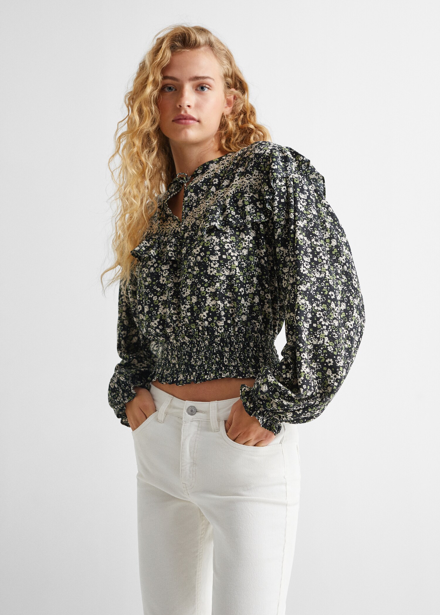 Floral print blouse