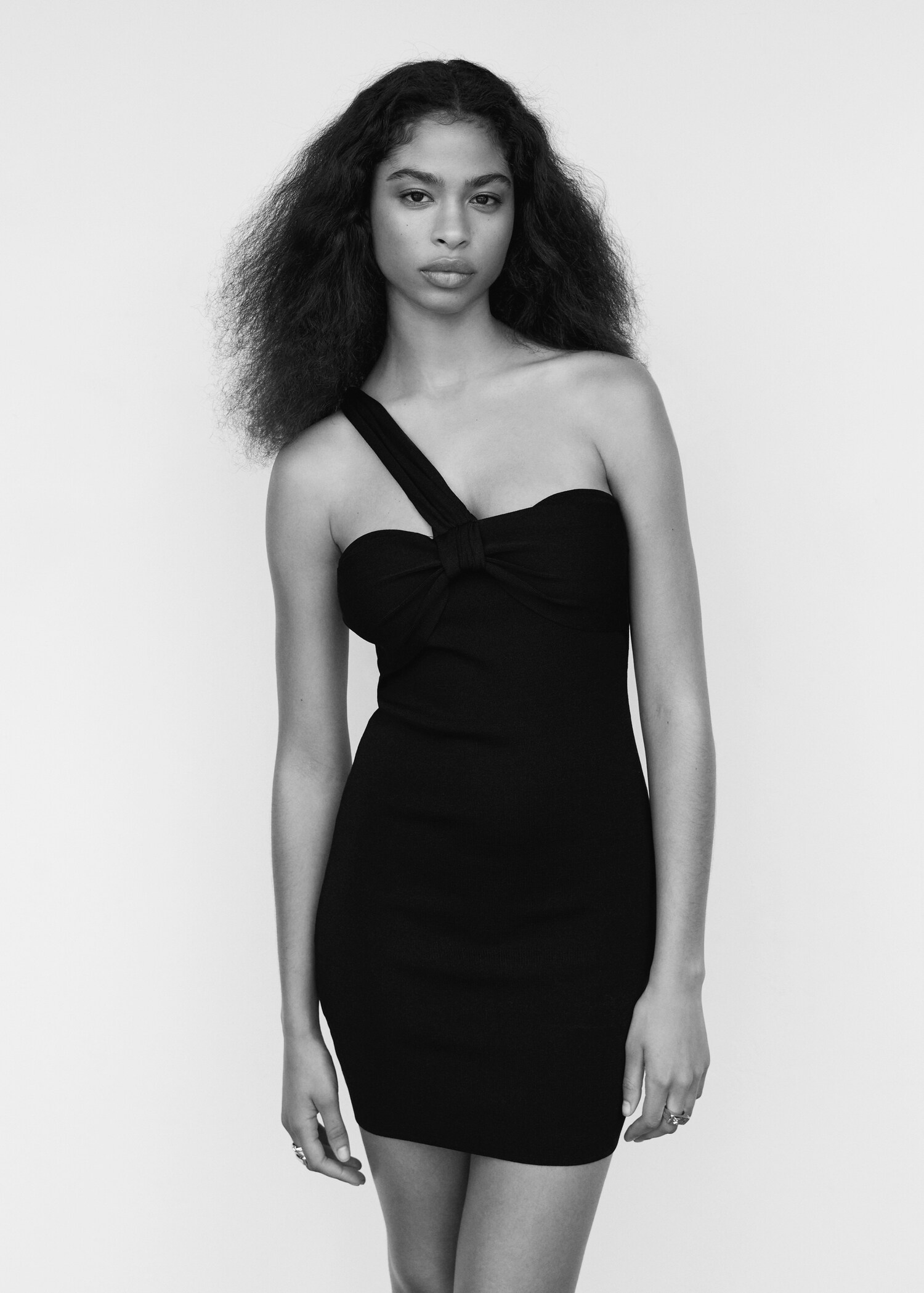 Asymmetric bow dress
