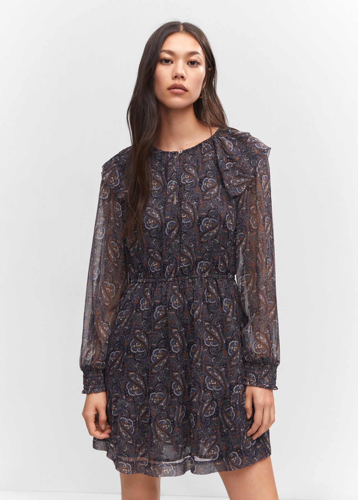 Printed chiffon dress