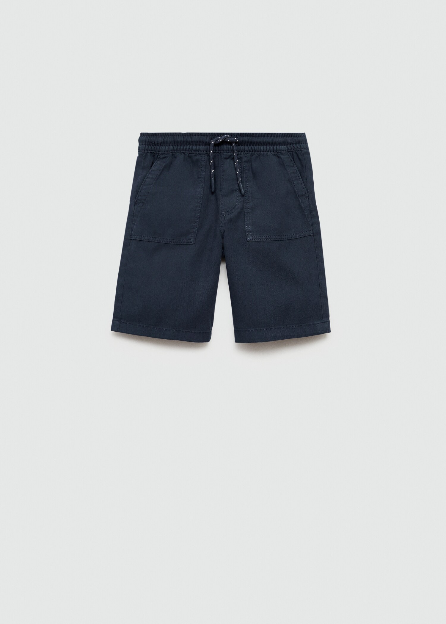 Elastic waist Bermuda shorts