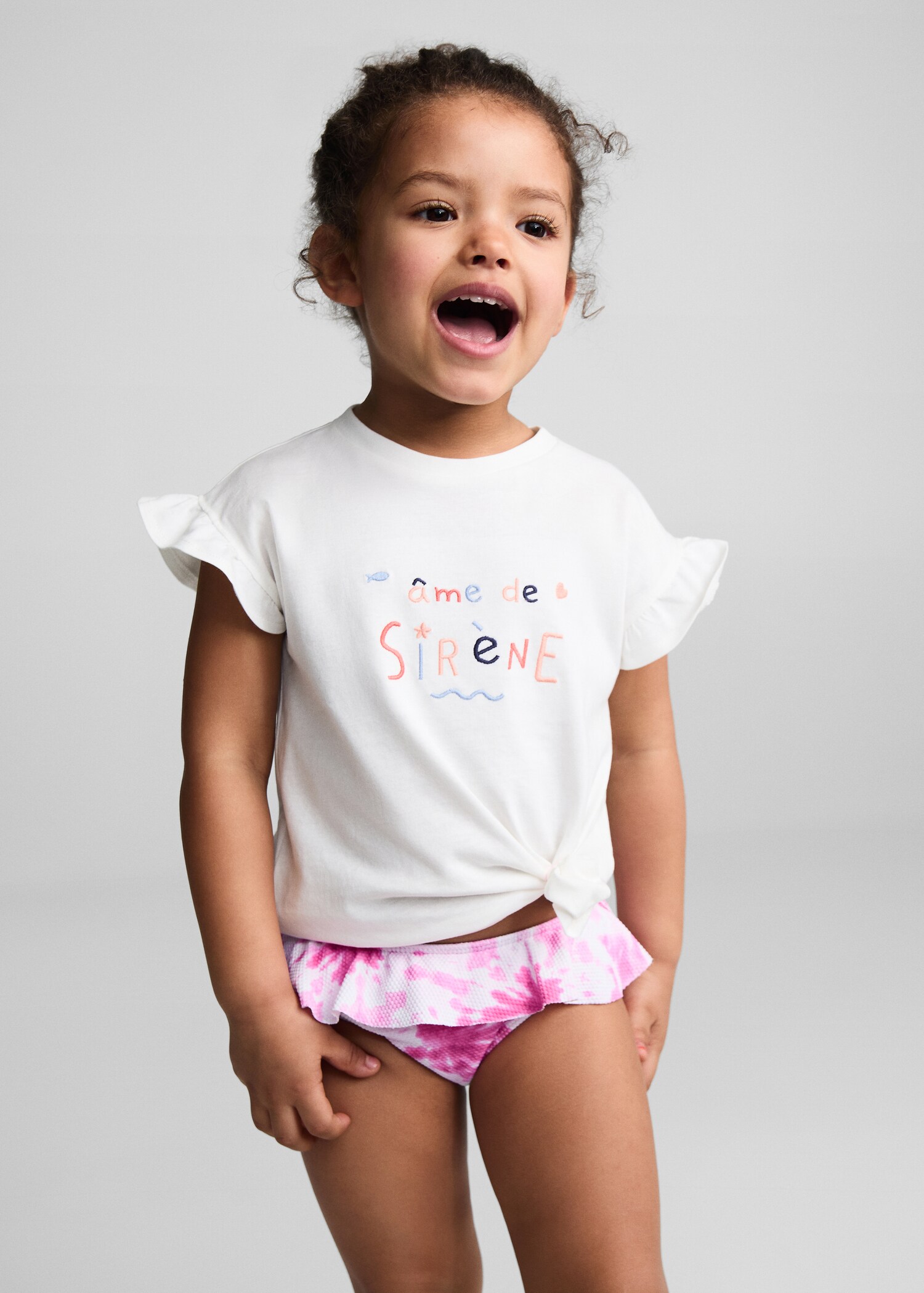 Printed bikini bottom