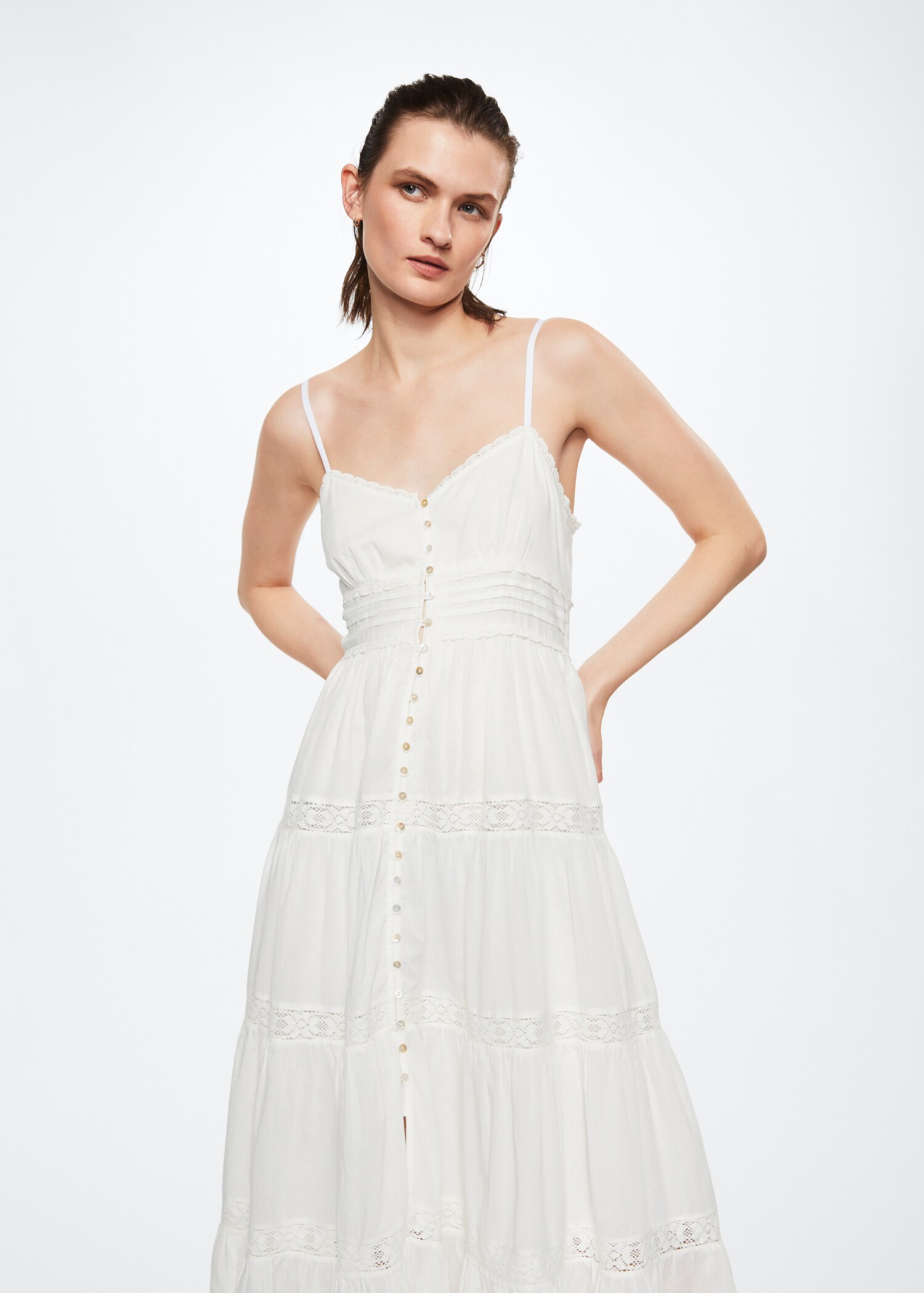 Frill cotton dress