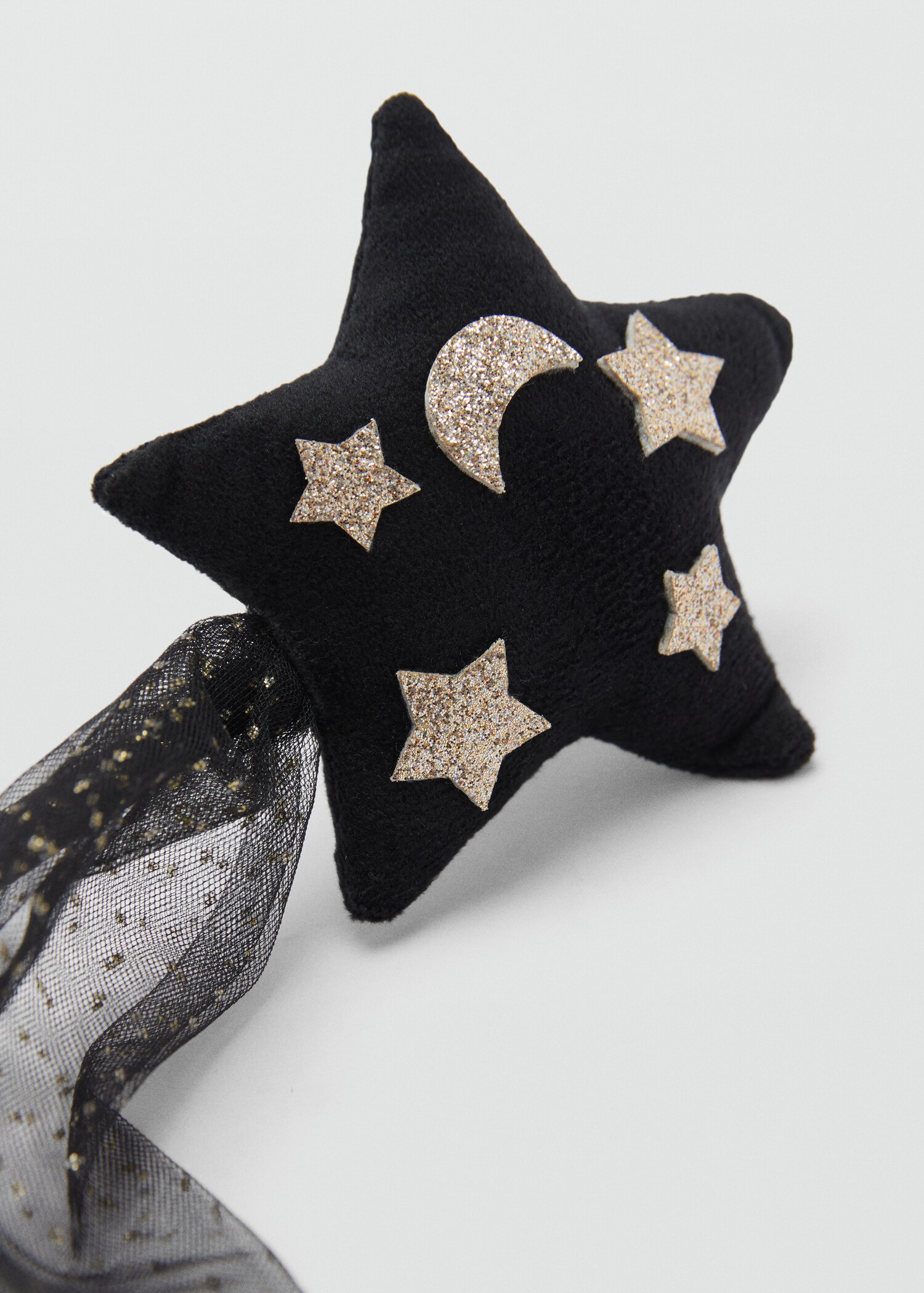 Glitter and tulle star costume wand