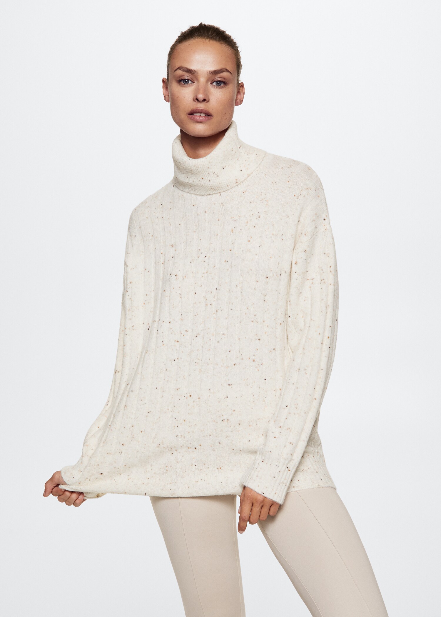 Fleece turtleneck sweater