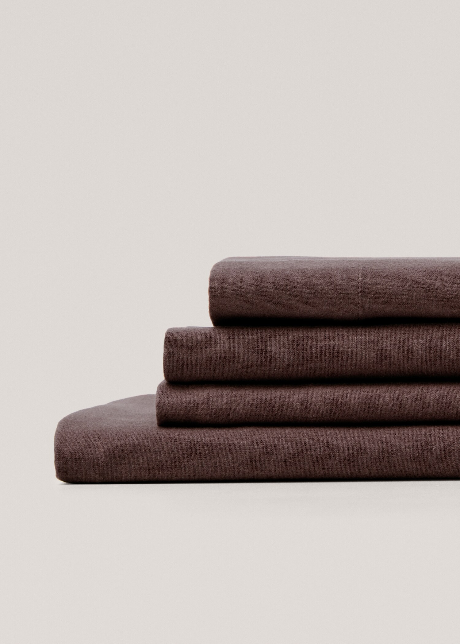 Plain flannel fitted sheet 150cm