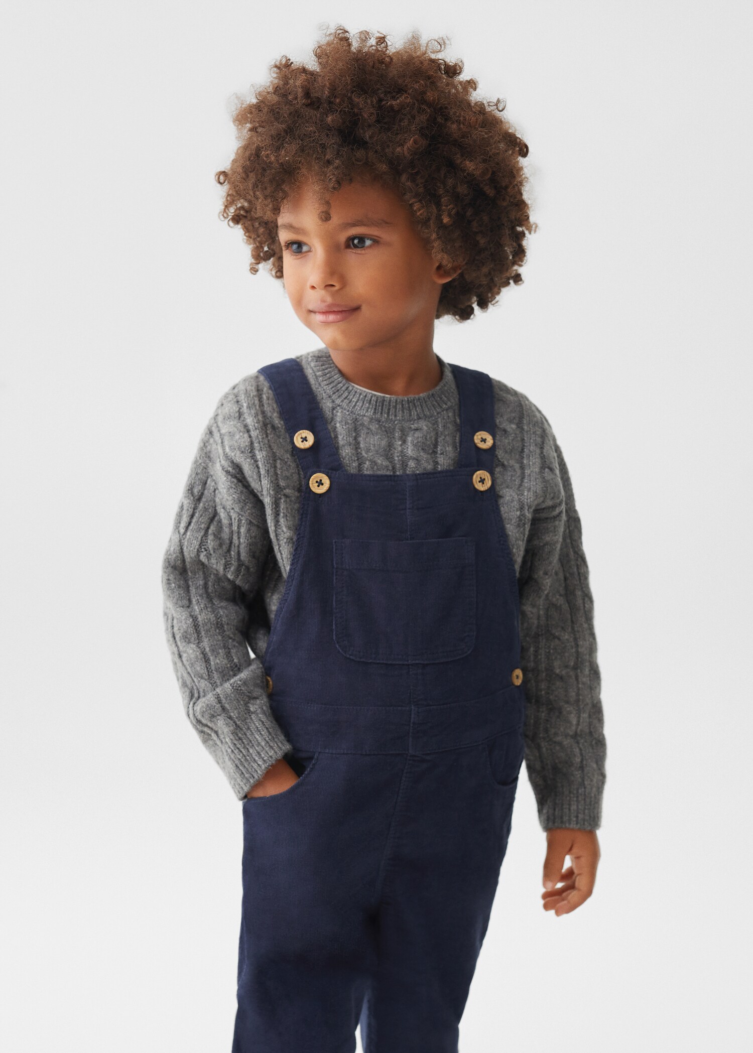 Long corduroy dungarees