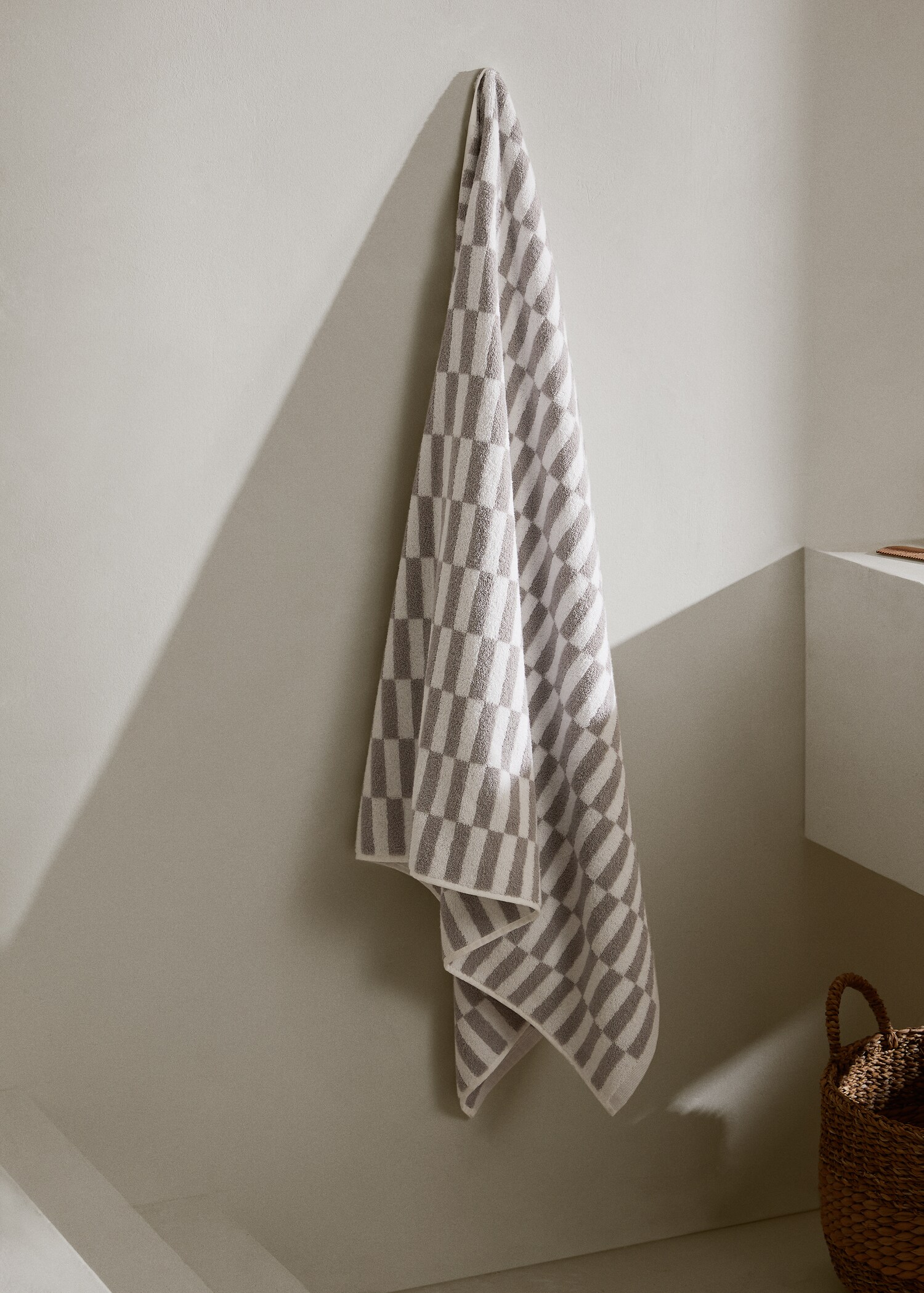 Check bath towel 90x150cm