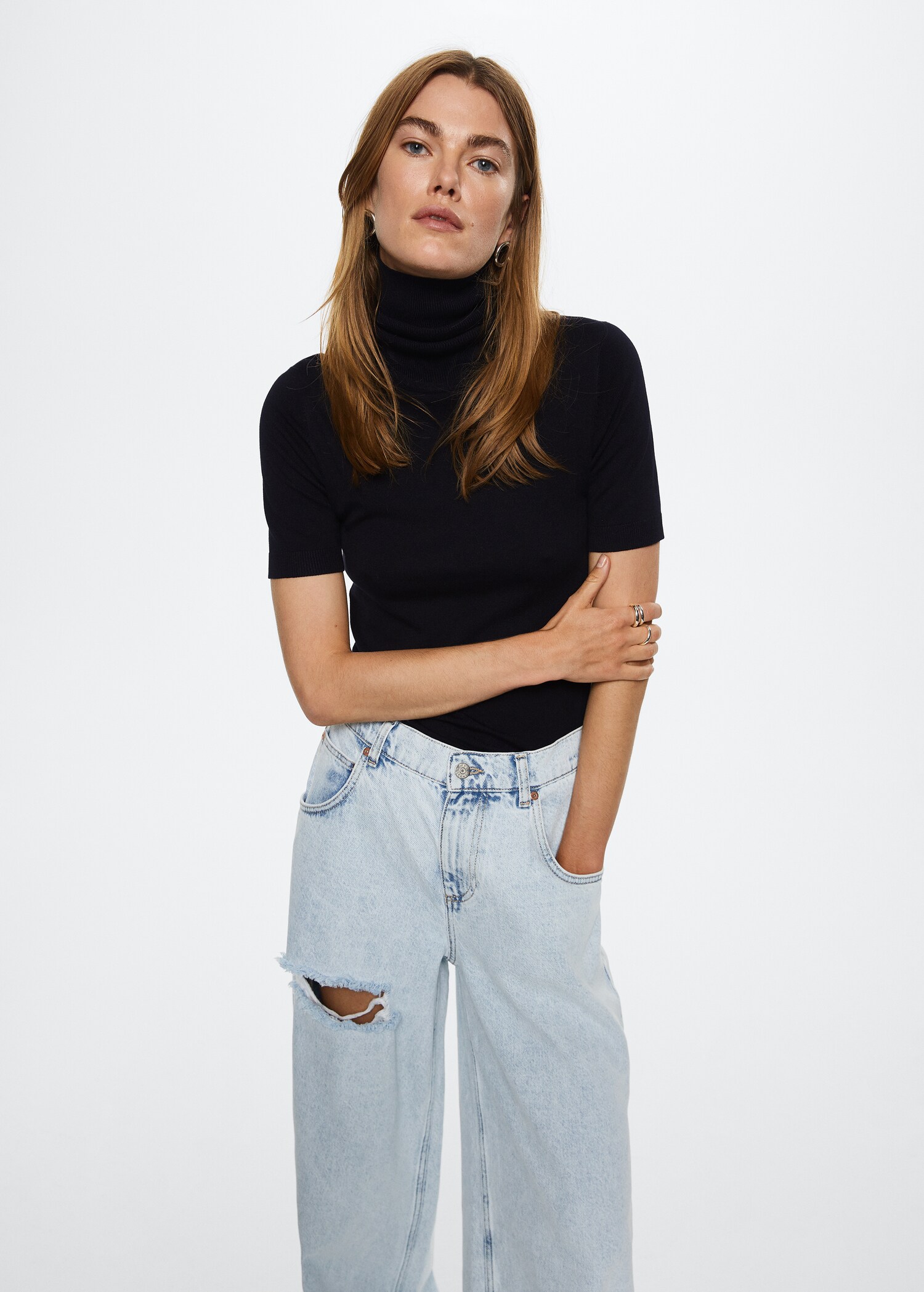 Turtleneck knitted sweater