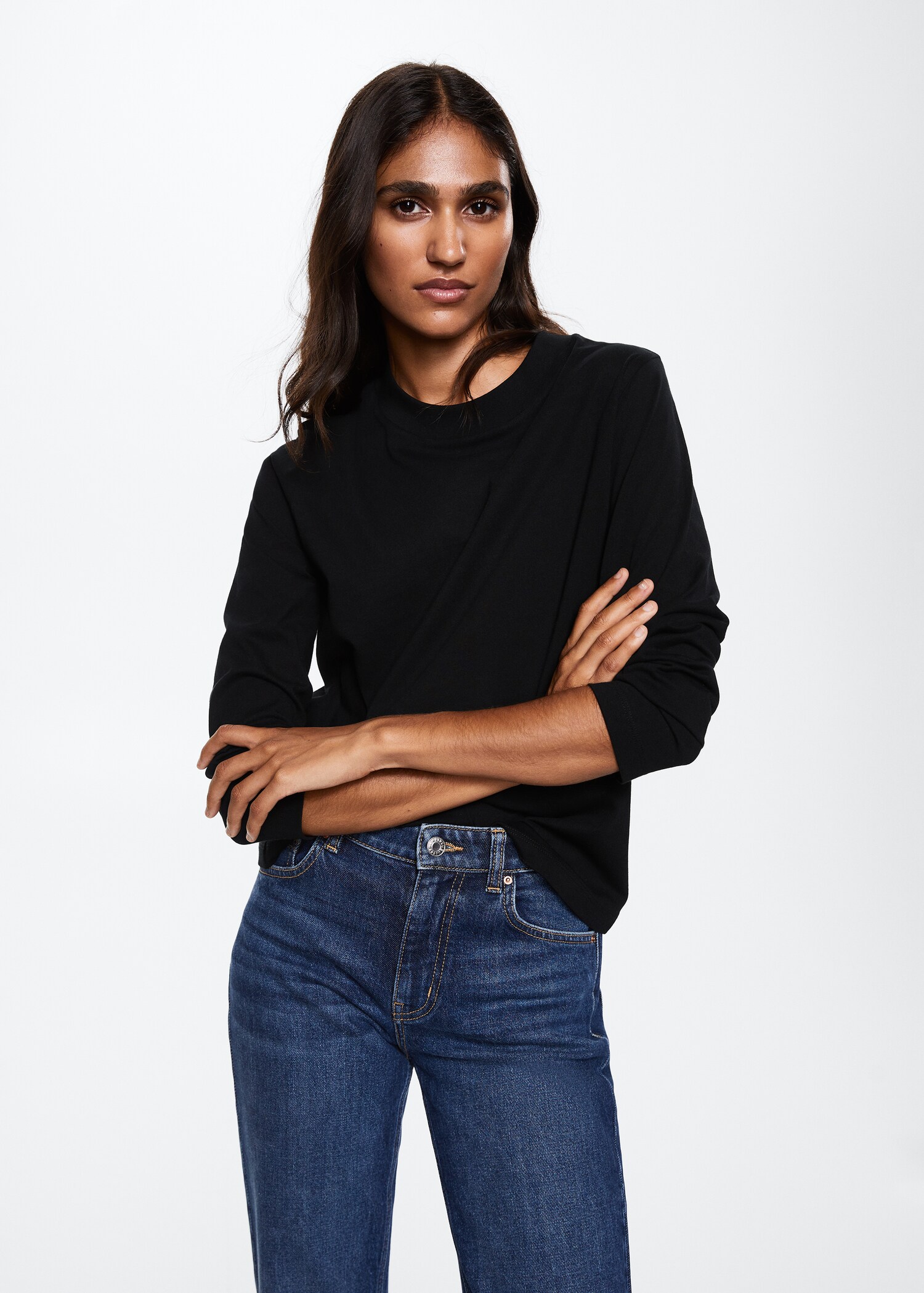 Long sleeve cotton t-shirt