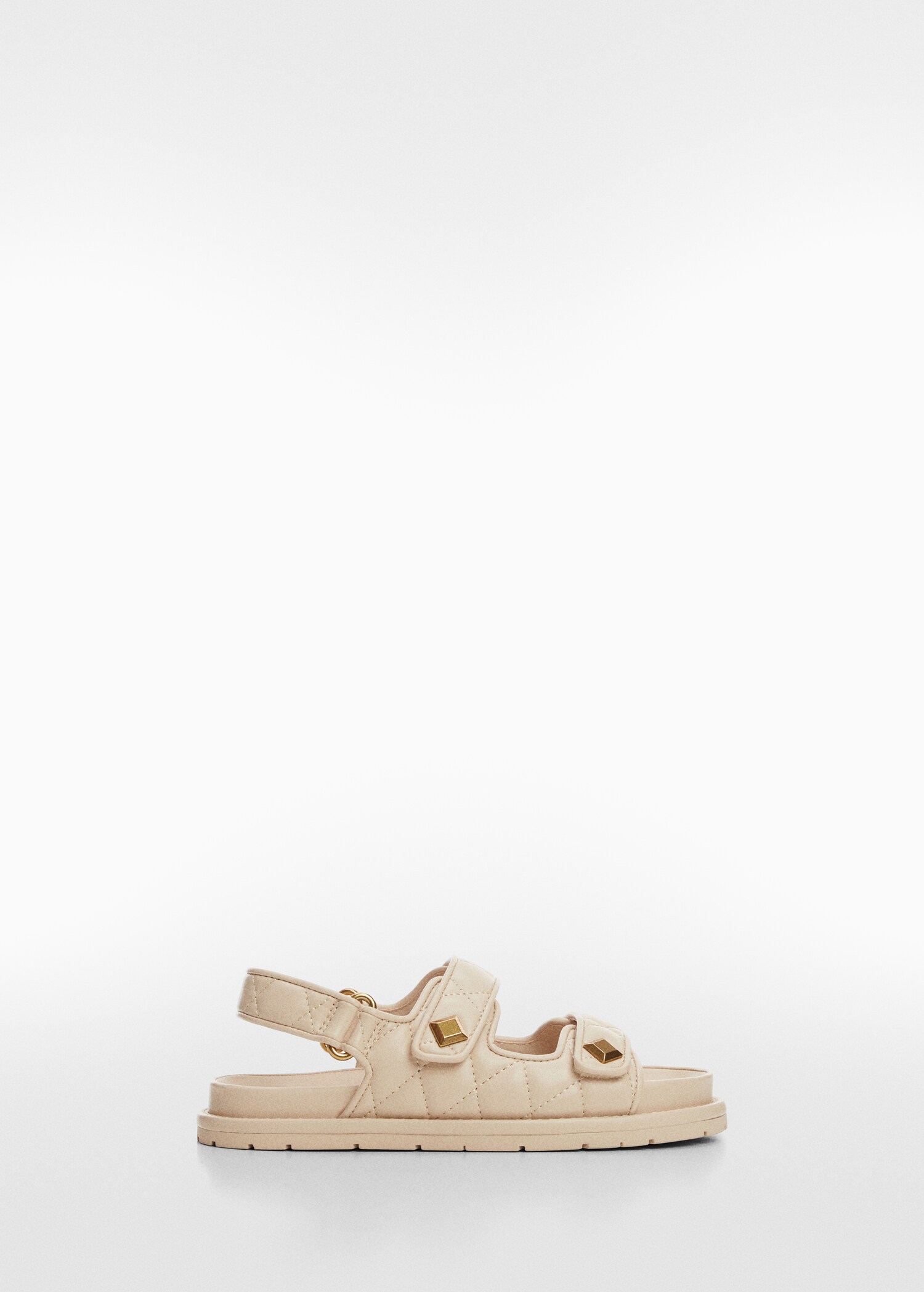 Platform quilted sandals