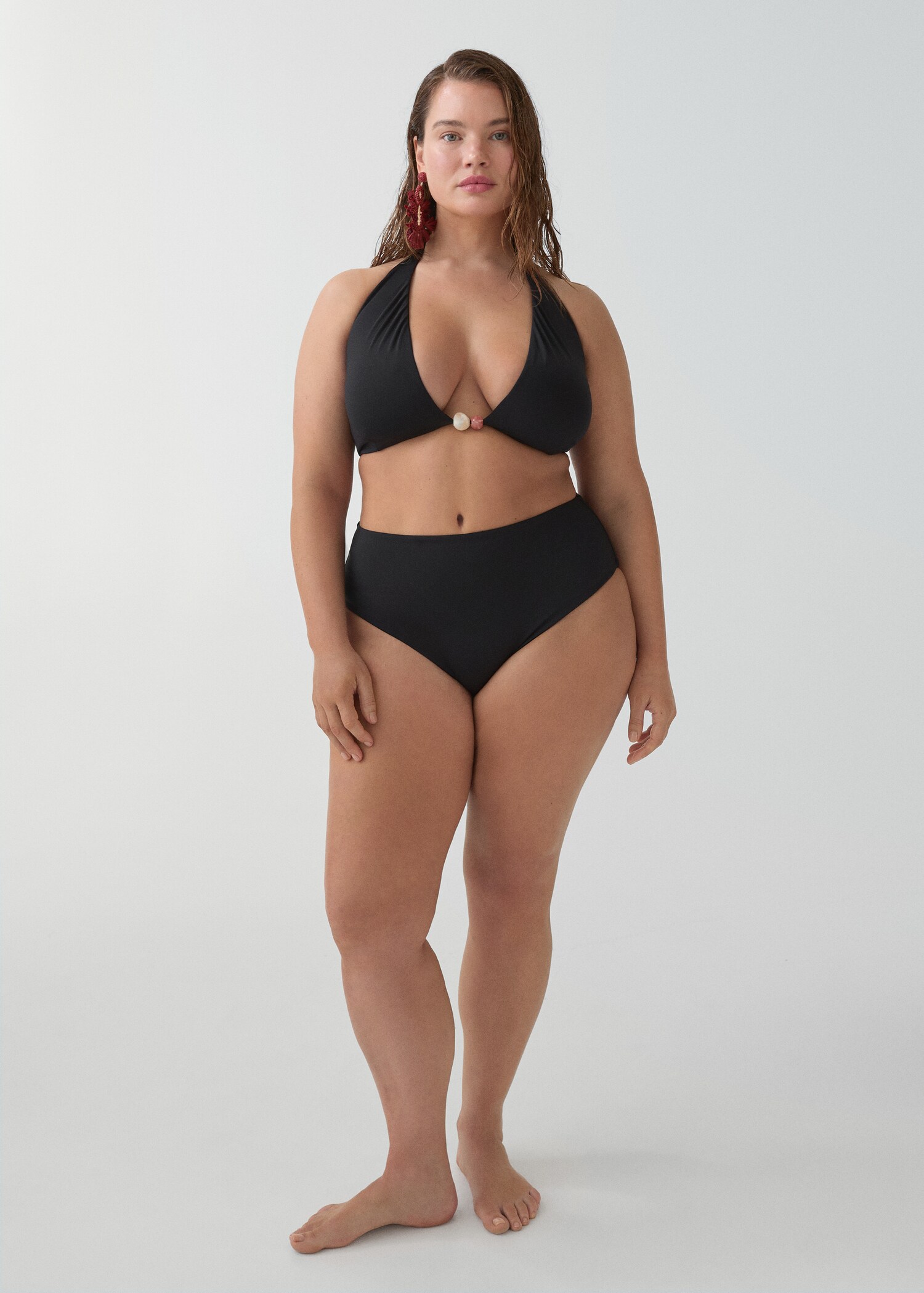 High-waist bikini bottoms