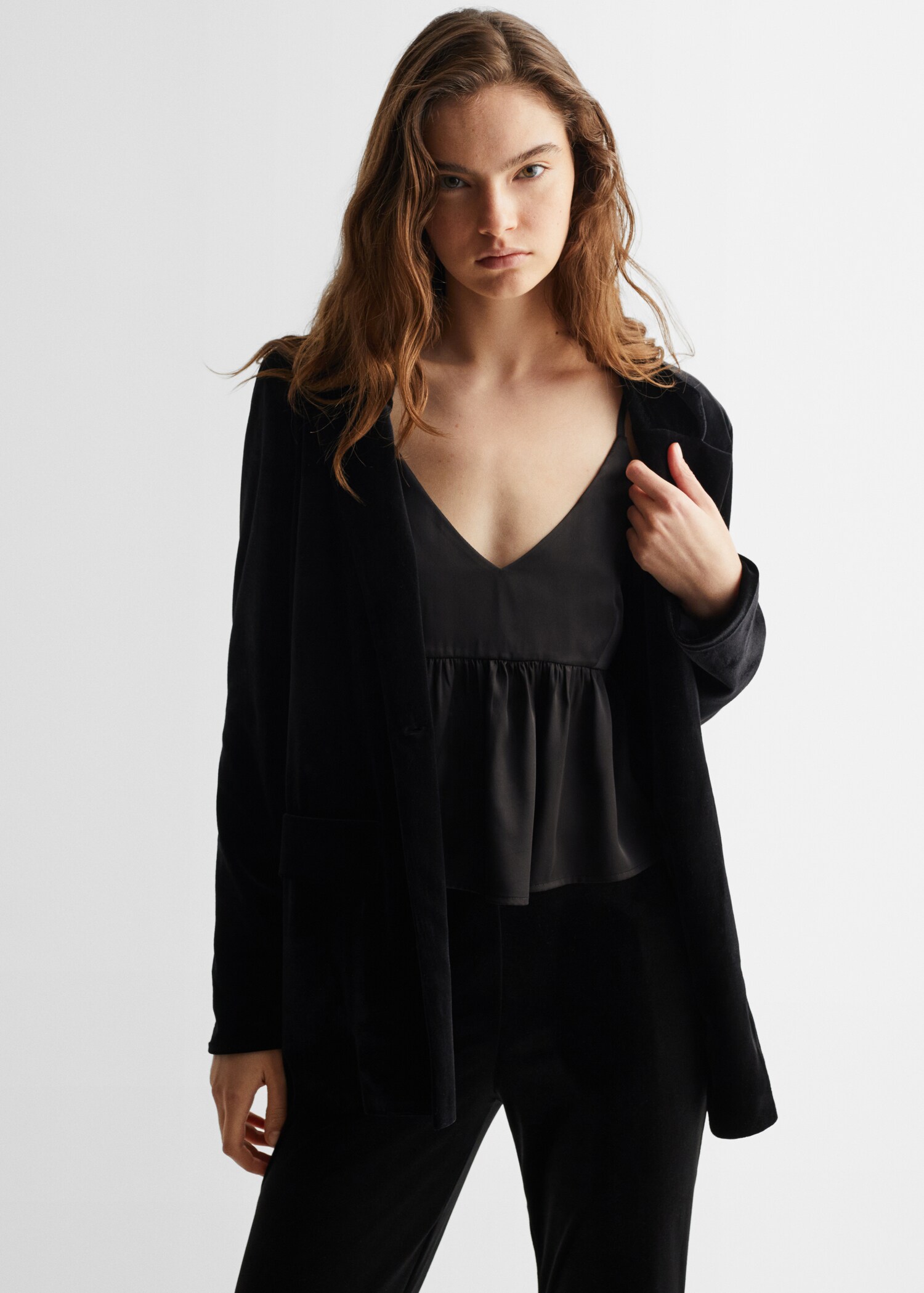 Velvet suit blazer