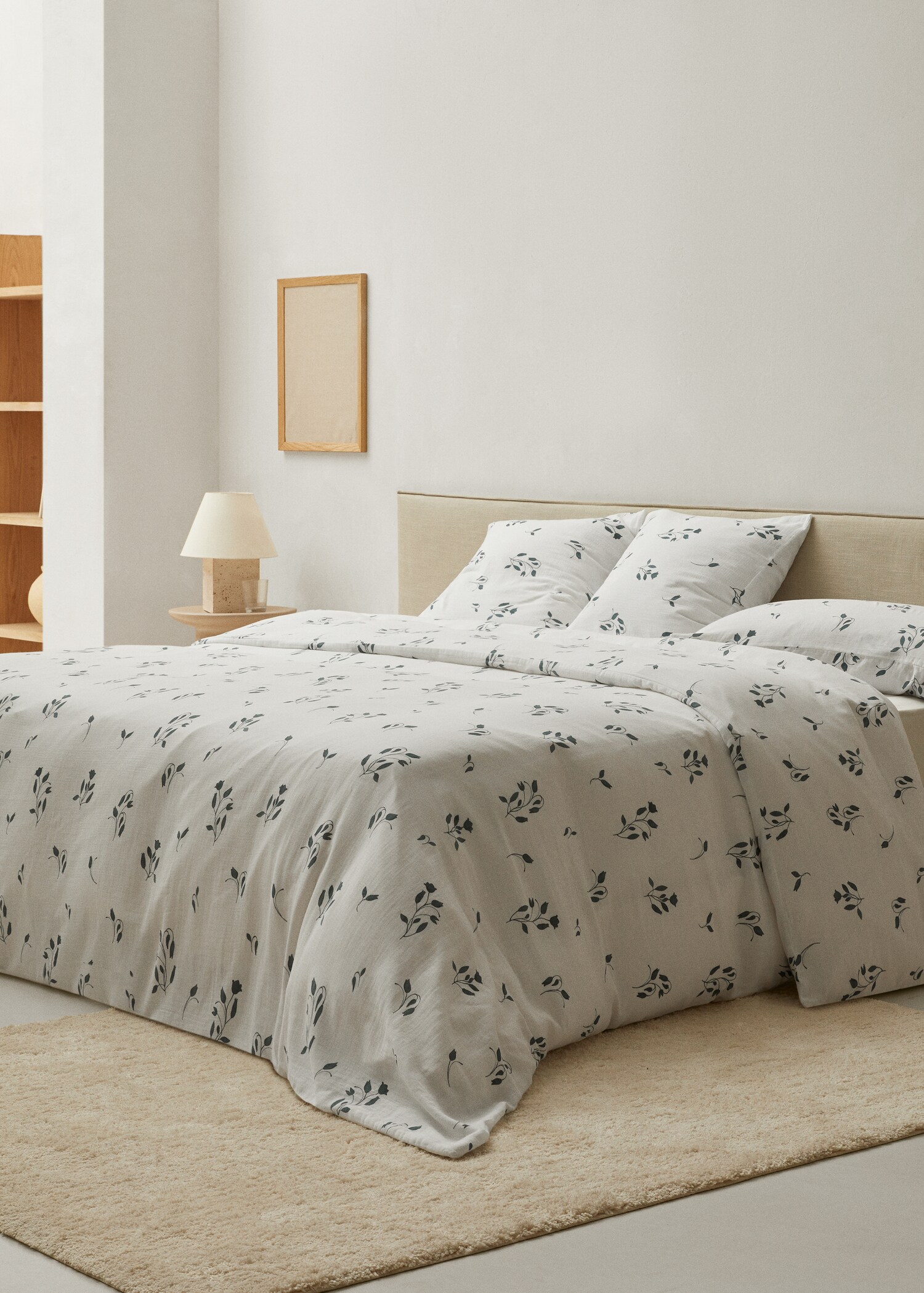 Floral-print duvet cover for King bed