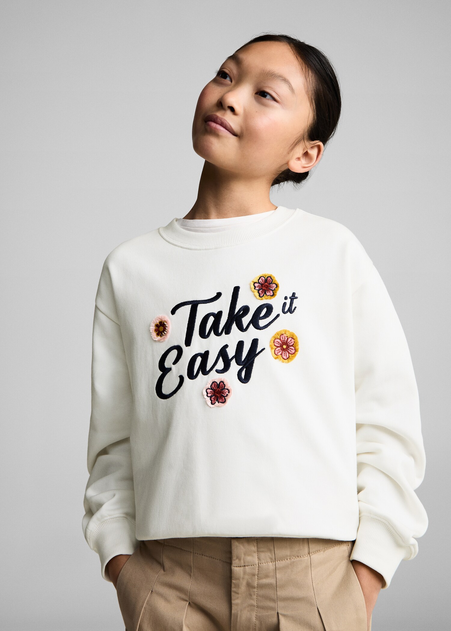 Floral embroidered sweatshirt