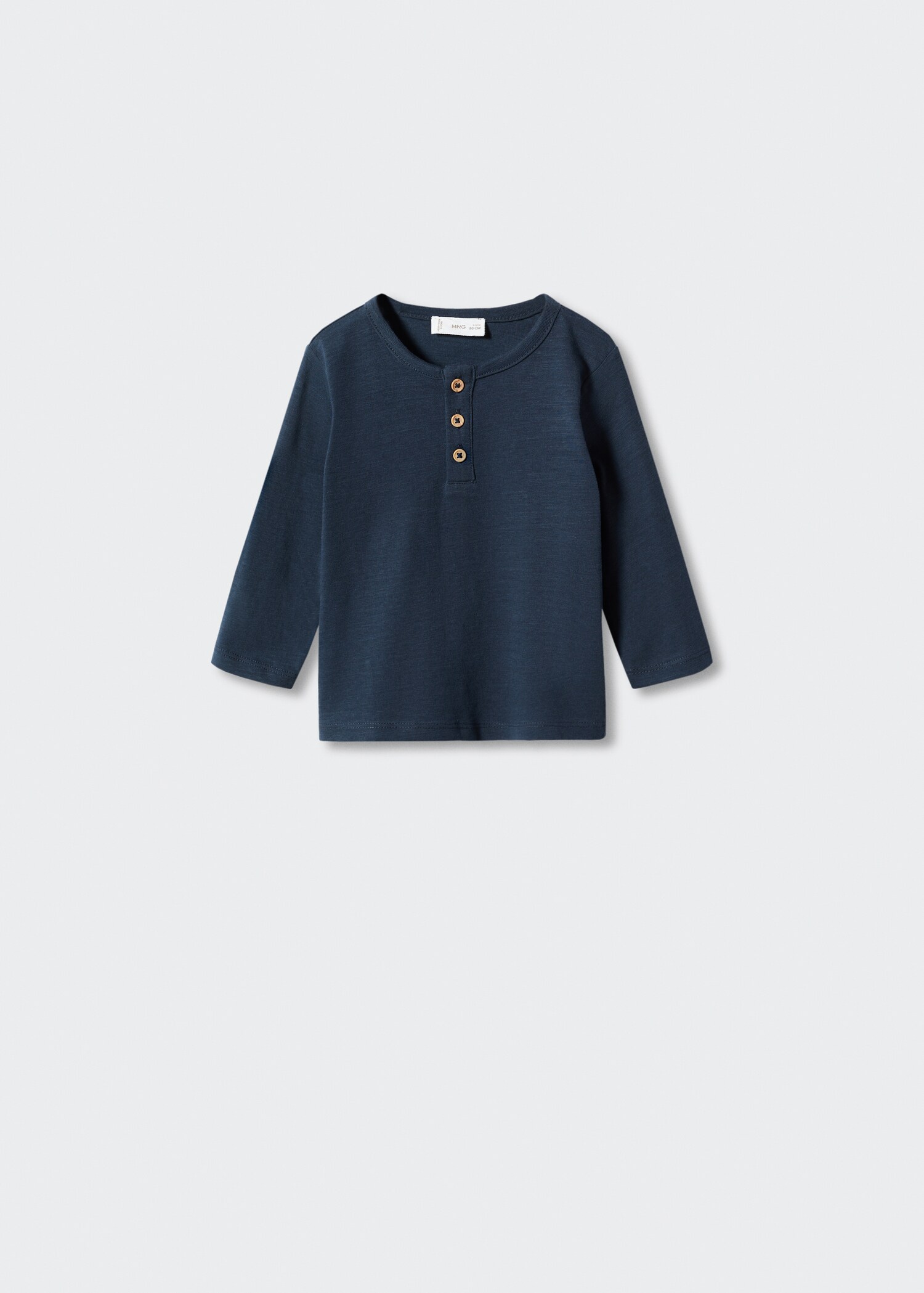 Buttoned long sleeve t-shirt